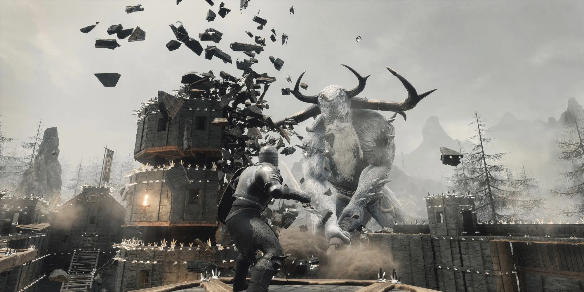 Người chơi Conan Exiles đối đầu với Avatar thần khổng lồ trong sa mạc