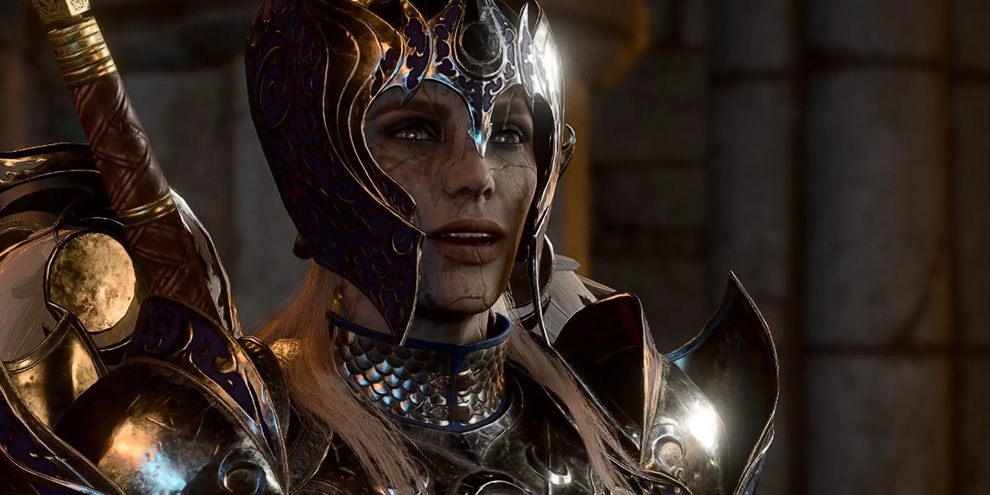 Dame Aylin trong giáp, nhân vật Nightsong cuối cùng trong Baldur's Gate 3