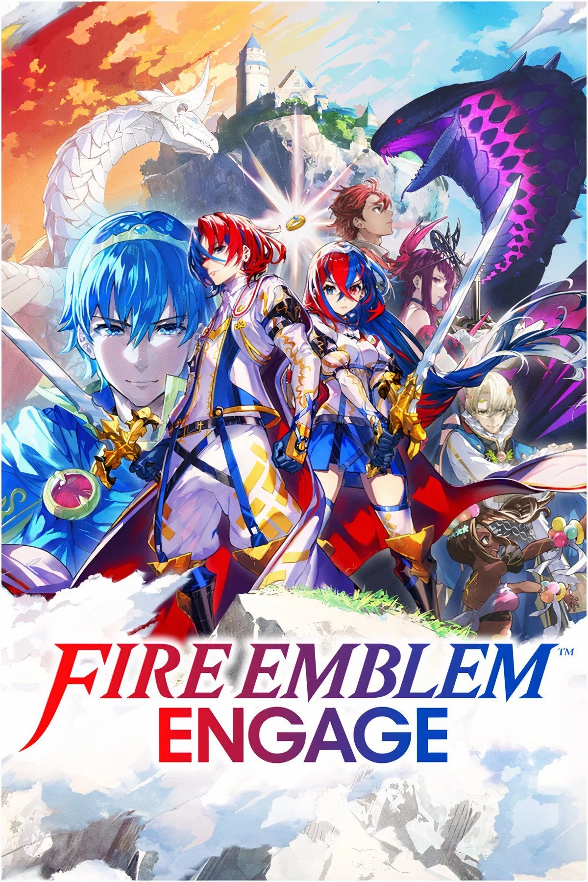 Artwork tổng hợp của Fire Emblem Engage, minh họa cho sự phát triển và thay đổi trong lối chơi chiến thuật của series