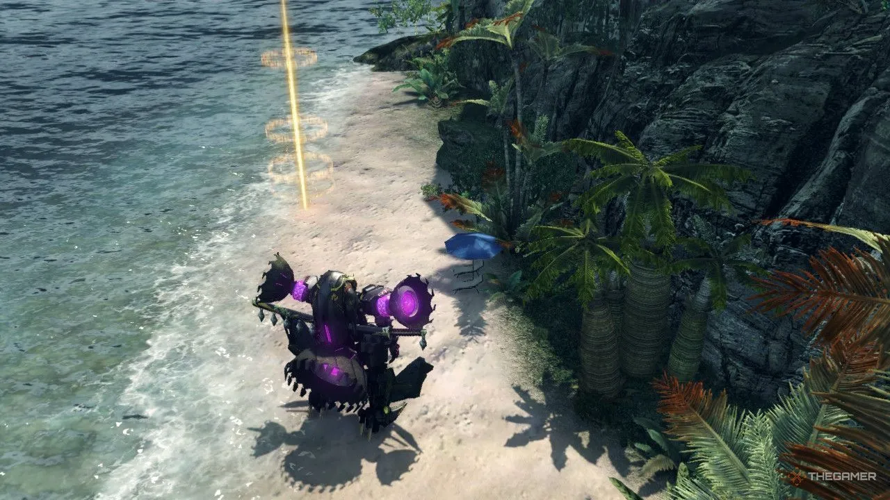 Bãi biển Idyll tuyệt đẹp trong thế giới mở của Xenoblade Chronicles X.