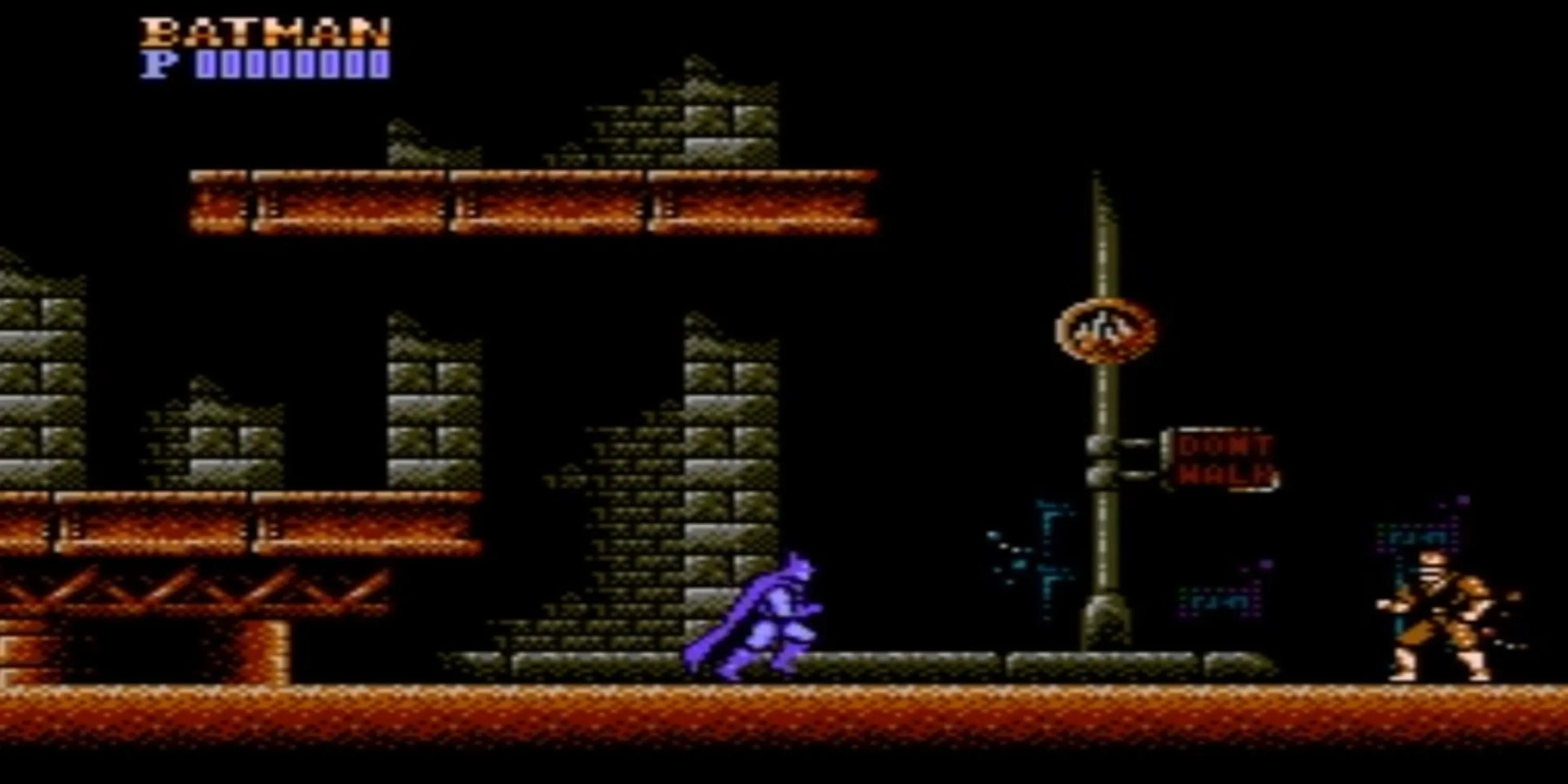 Batman đối mặt với kẻ thù trên mái nhà Gotham trong Batman The Video Game