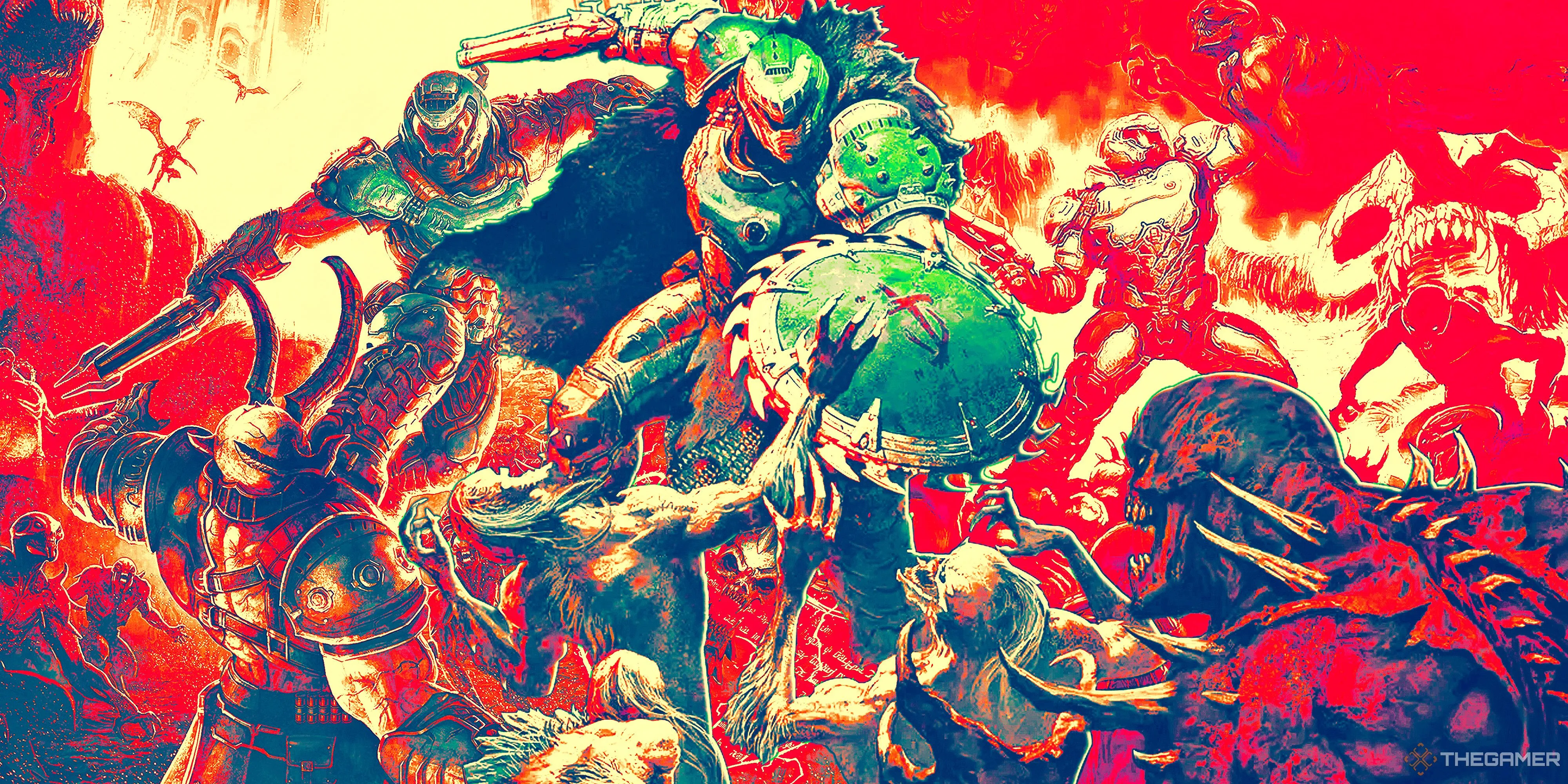 Bộ ba game Doom gồm Doom, Doom Eternal và Doom The Dark Ages.