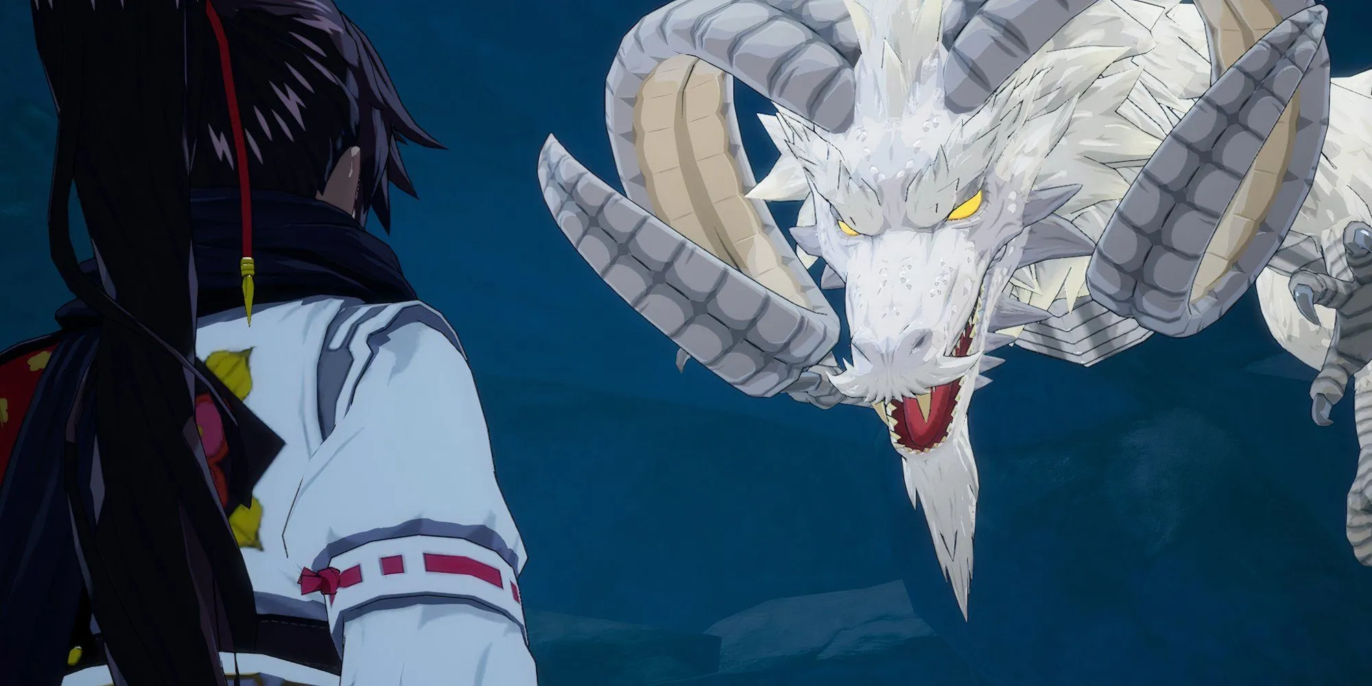 Cảnh cắt của Subaru, vũ công của Trái Đất, mơ thấy Bạch Long trong Rune Factory: Guardians of Azuma, gợi mở bối cảnh huyền bí của Azuma.
