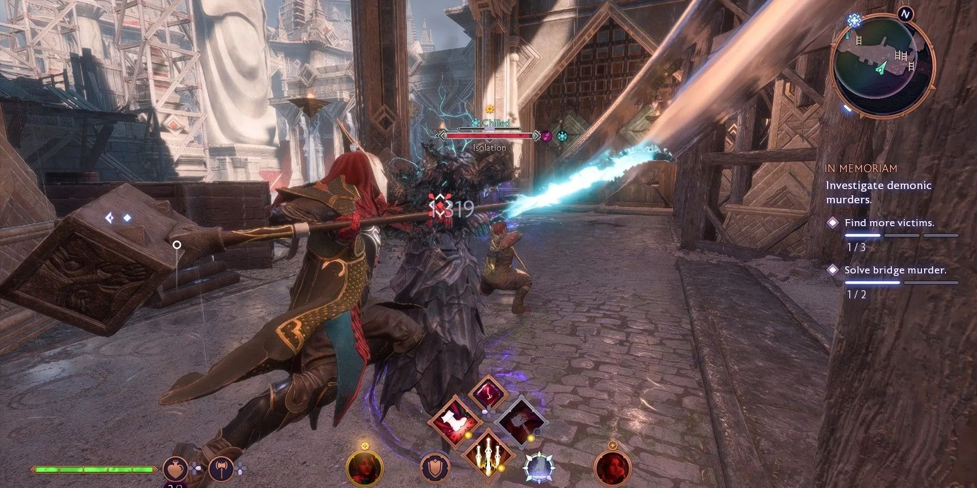 Cảnh chiến đấu kịch tính trong Dragon Age: The Veilguard.