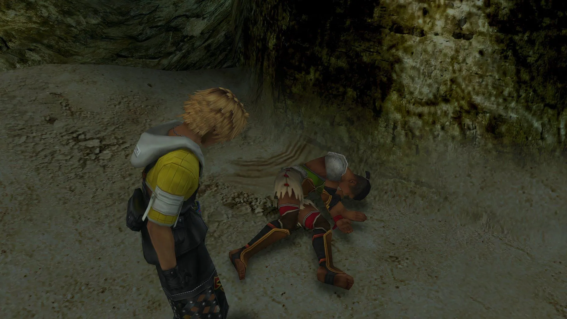 Cảnh Gatta hy sinh trong chiến dịch Mi'ihen của Final Fantasy 10, một cái chết tùy thuộc vào lựa chọn của người chơi.