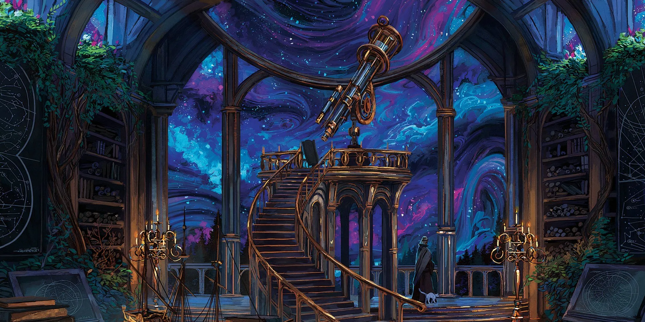 Đài thiên văn không gian Astral từ Spelljammer, một khung cảnh lý tưởng cho việc tạo ra những ảo ảnh lập trình phức tạp trong Dungeons &amp; Dragons.