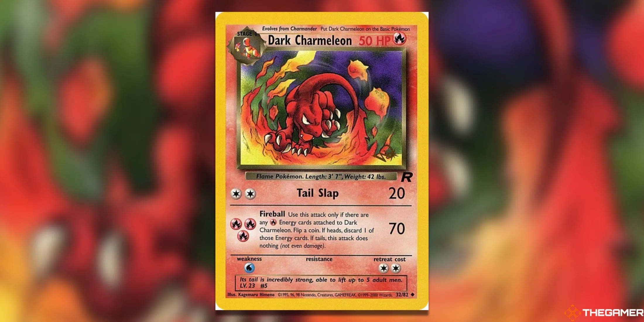 Dark Charmeleon W Stamped - Thẻ bài Pokemon TCG promo WoTC giá trị từ chiến dịch Kraft Foods