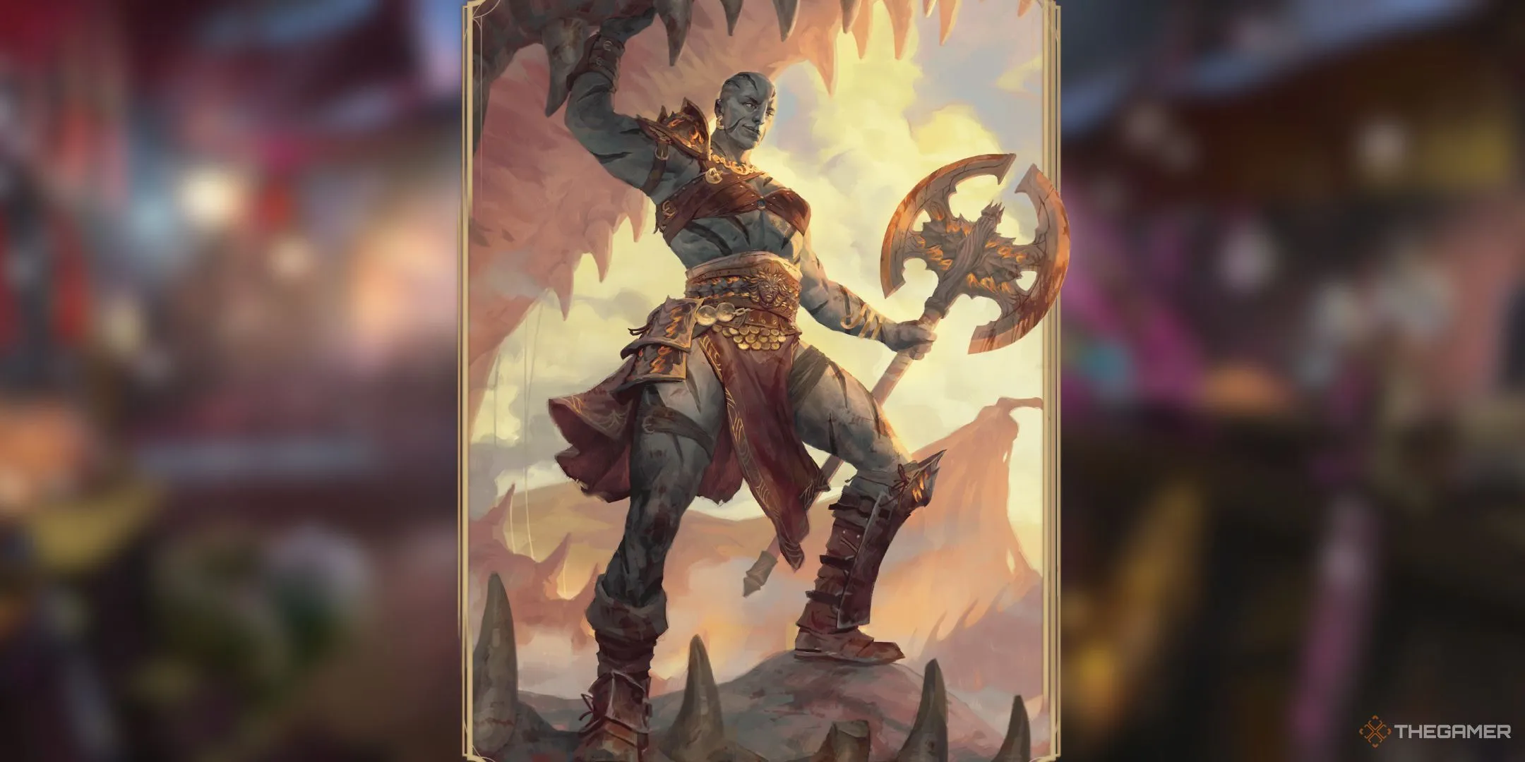 Goliath Barbarian mạnh mẽ, thể hiện sự tăng cường cho khả năng Powerful Build của tộc Goliath trong PHB 2024