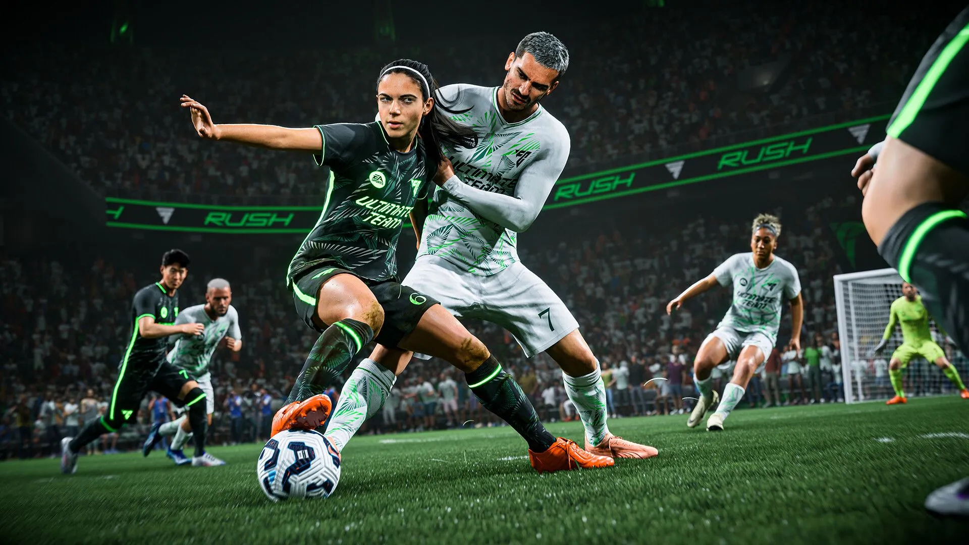 Hai ngôi sao Jude Bellingham và Jamal Musiala trên ảnh bìa chính thức của EA SPORTS FC 26