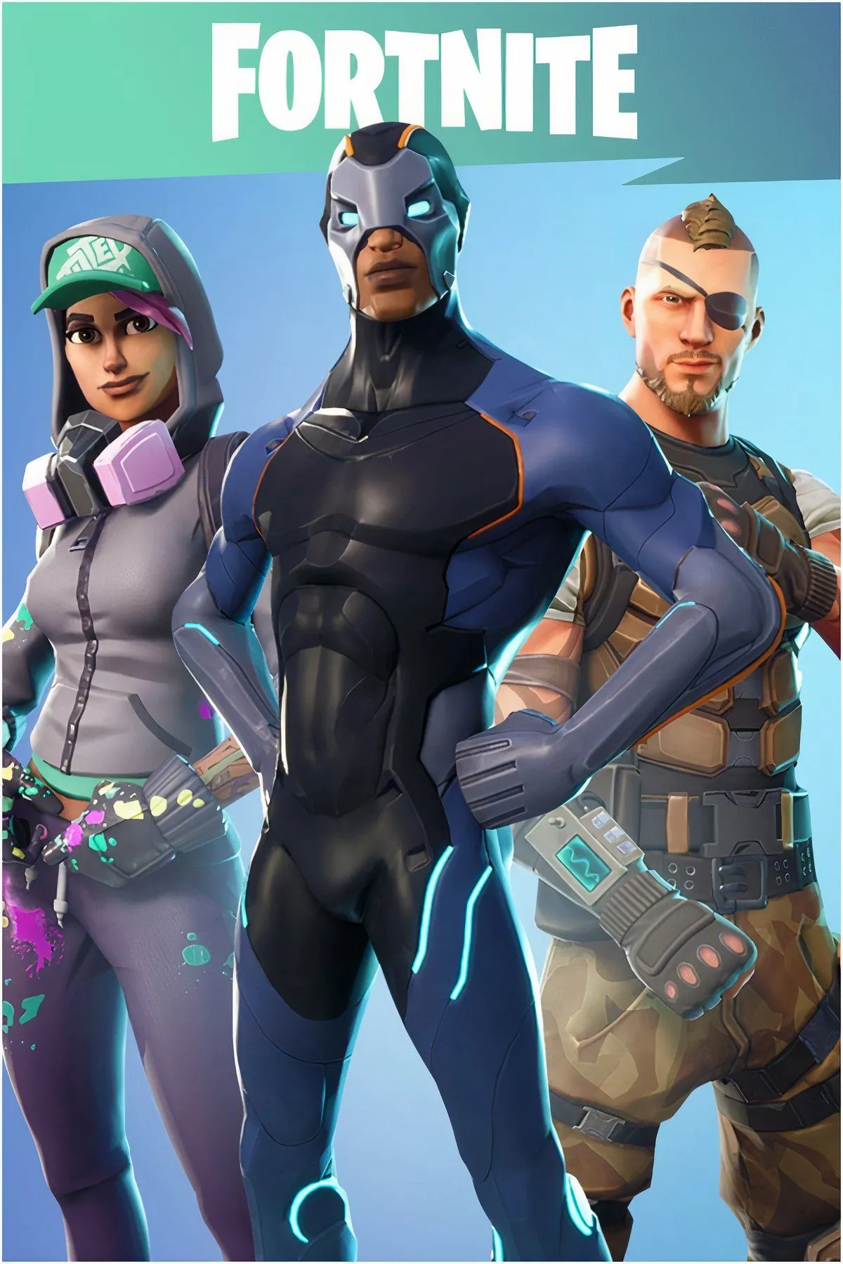 Hình ảnh cắt dán về Fortnite, game battle royale phổ biến toàn cầu
