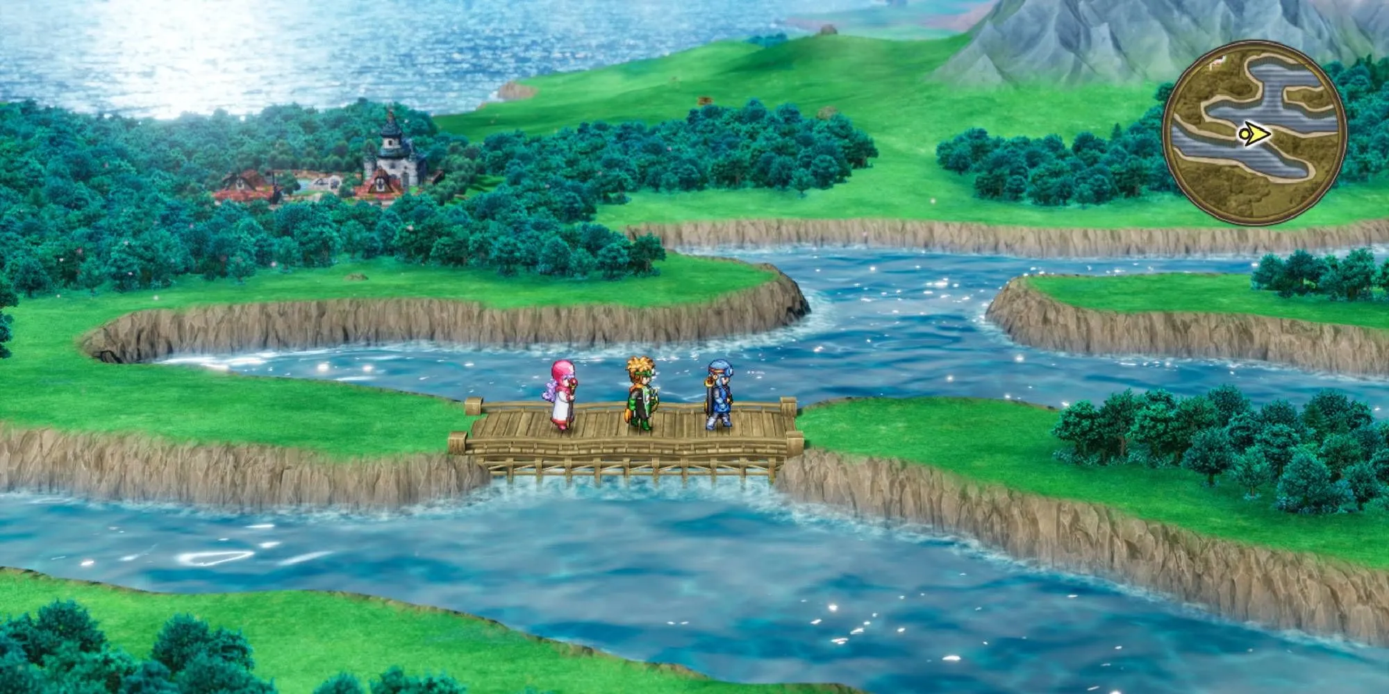 Hình ảnh minh họa từ Dragon Quest HD-2D Remake liên quan đến tin đồn DQ7 remake