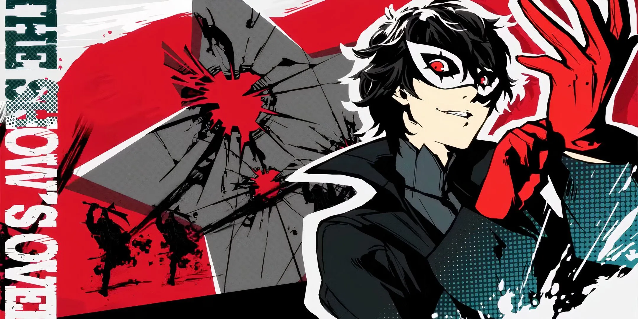 Joker, nhân vật chính của Persona 5 Royal, sau một trận chiến căng thẳng