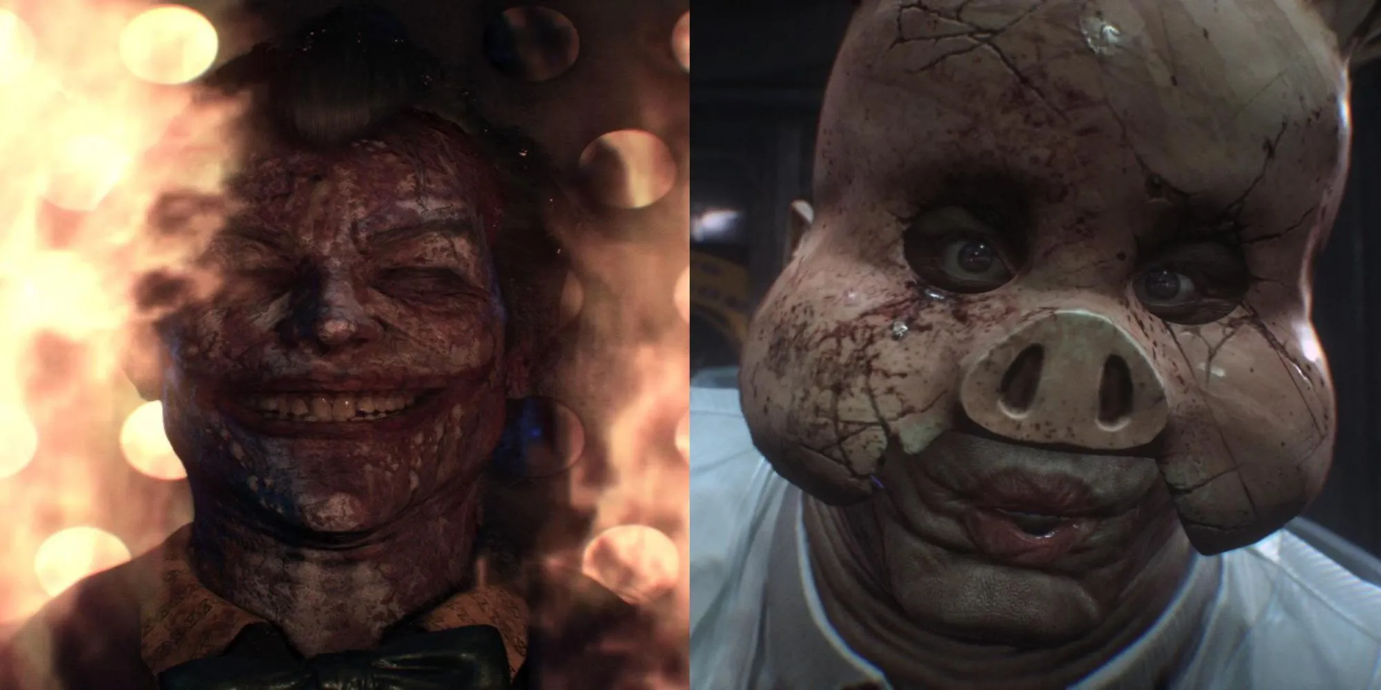 Joker và Professor Pyg với tạo hình đặc trưng trong loạt game Batman Arkham