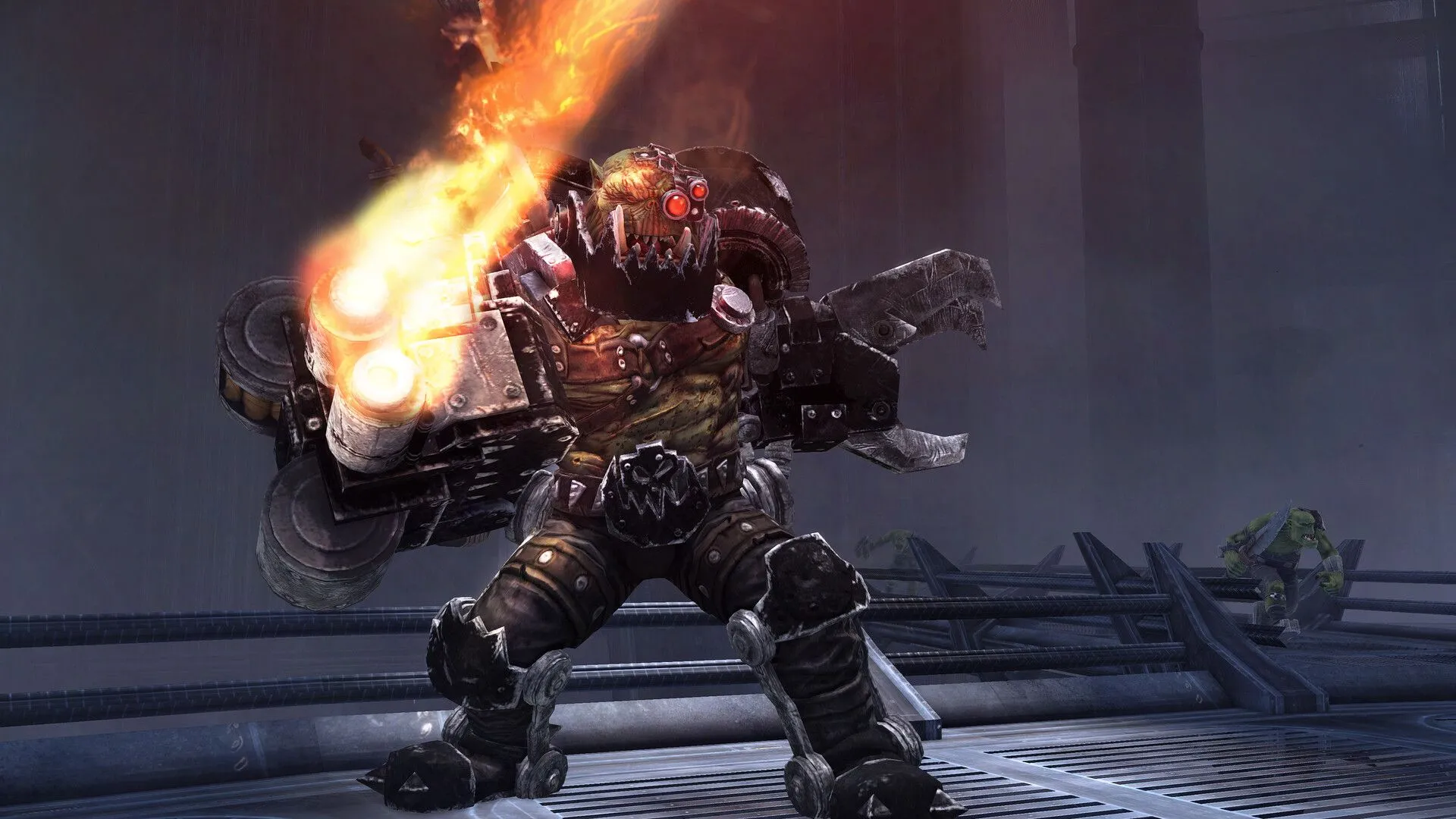 Không gian chiến đấu hỗn loạn với Space Marine bị bao vây bởi vô số kẻ thù trong Master Crafted Edition