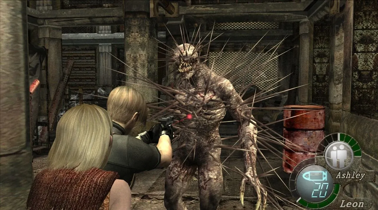 Leon Kennedy và Ashley Graham trong Resident Evil 4 Ultimate HD Edition