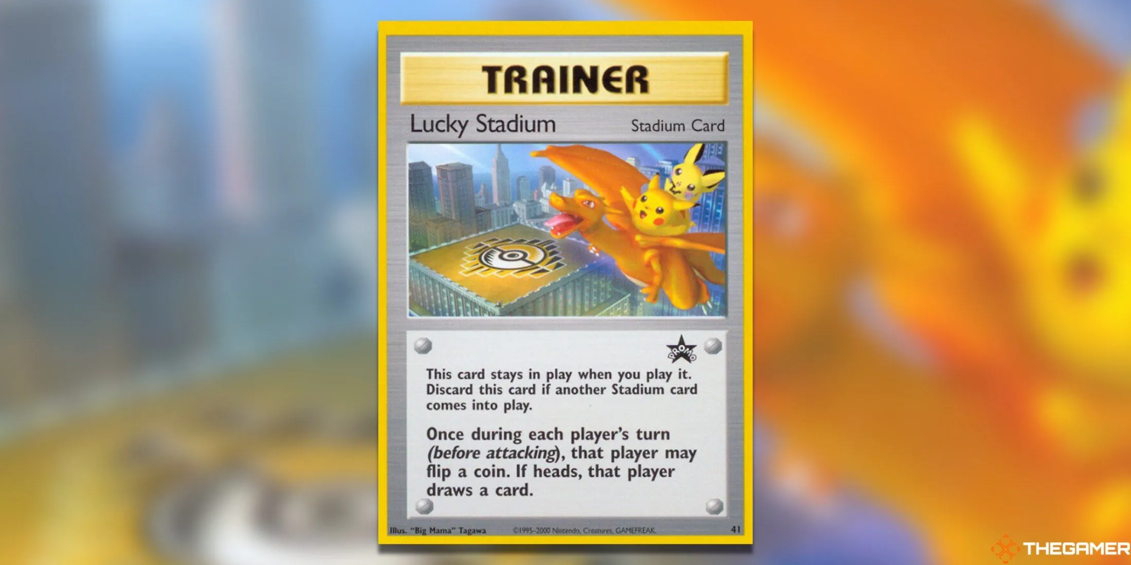 Lucky Stadium WoTC Promo - Thẻ bài Pokemon TCG sân đấu giá trị kỷ niệm khai trương Pokemon Center New York