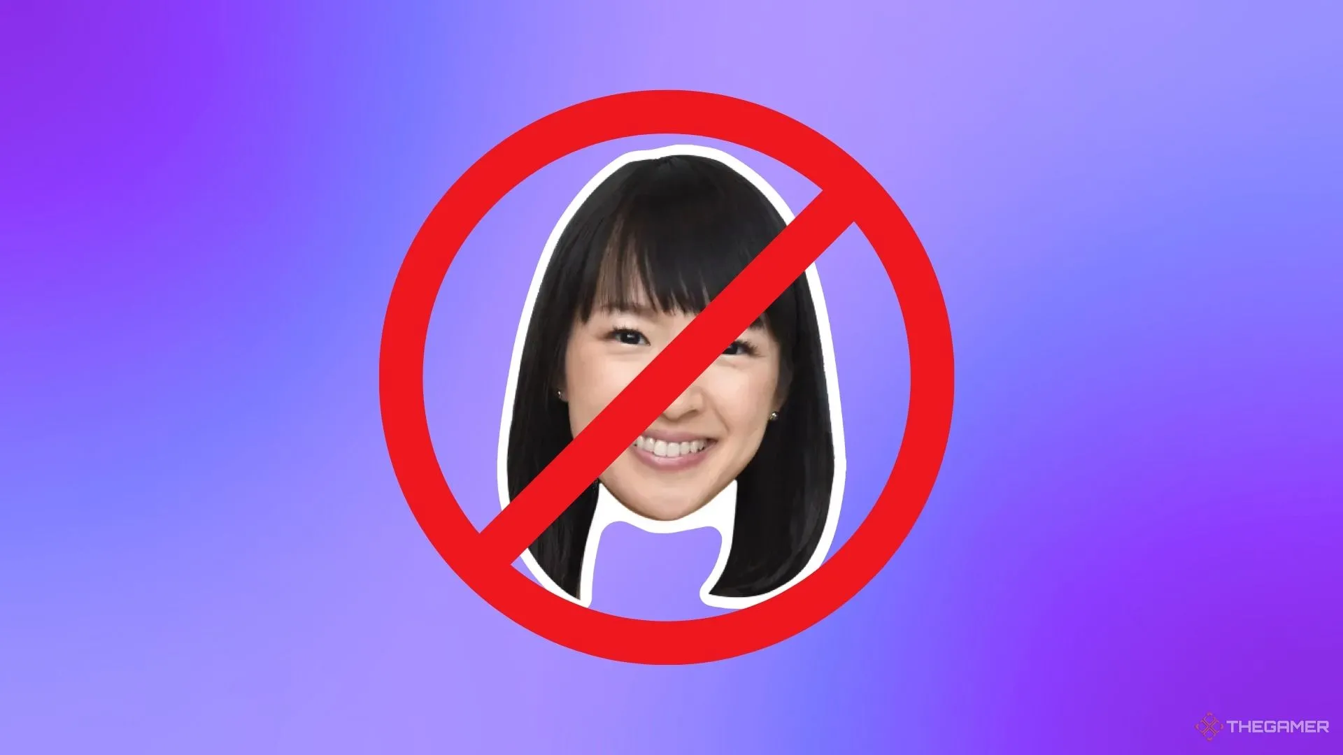 Marie Kondo và biển báo cấm, hình ảnh đại diện cho khả năng tổ chức trong Date Everything!