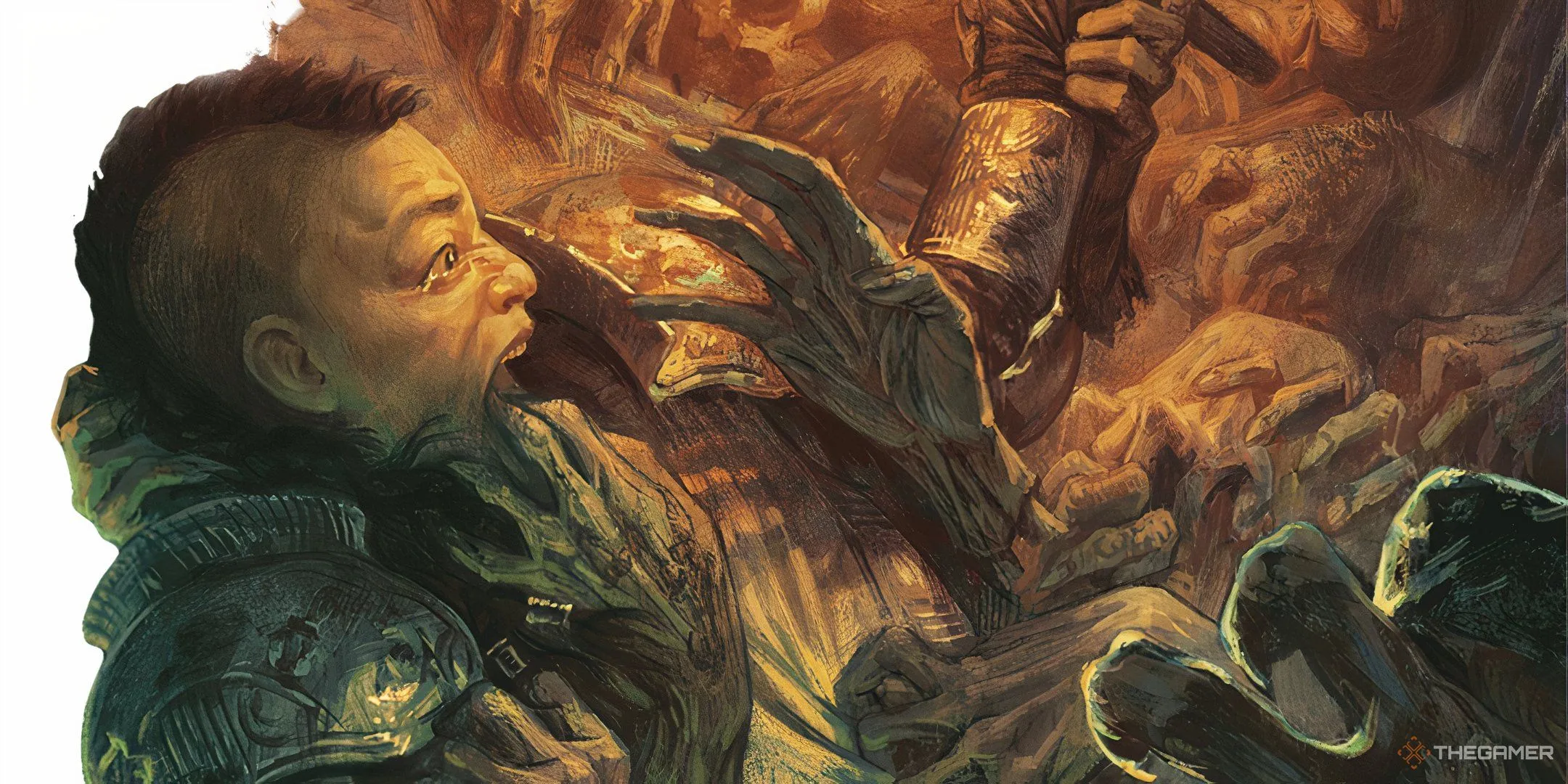 Người chơi D&amp;D bị quái vật Crawling Claw vật lộn, minh họa cách giải thoát khỏi tình trạng bị ghìm giữ