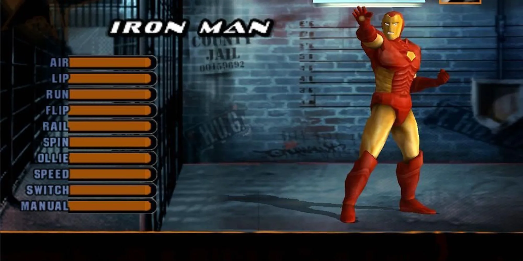 Người sắt Iron Man biểu diễn trượt ván trong Tony Hawk's Underground.