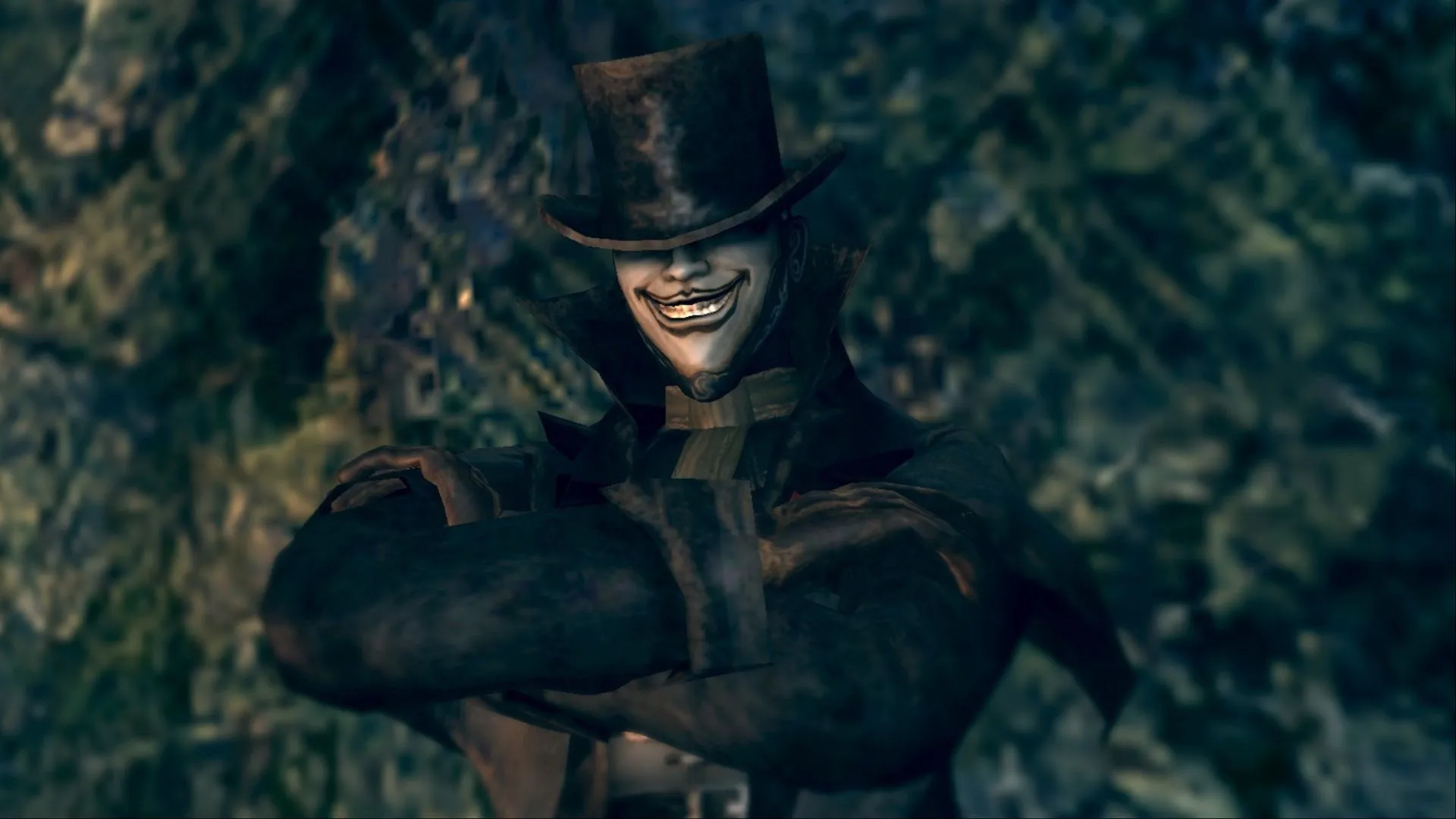 Nhân vật Marvelous Chester trong Dark Souls Remastered, với phong cách Bloodborne đặc trưng