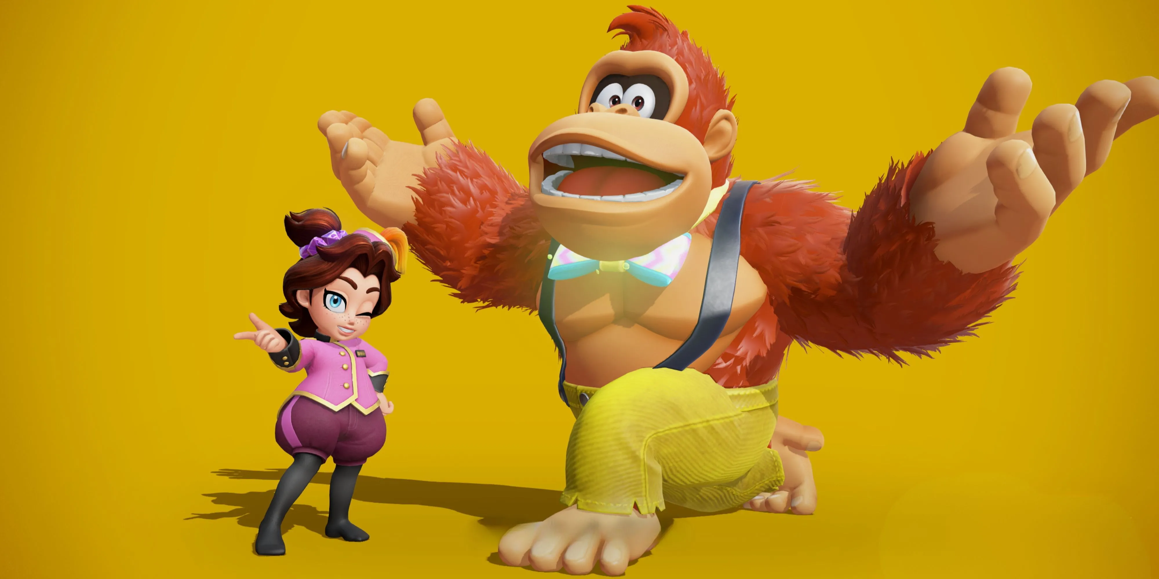 Pauline và Donkey Kong tạo dáng trong hình ảnh quảng bá game Donkey Kong Bananza.