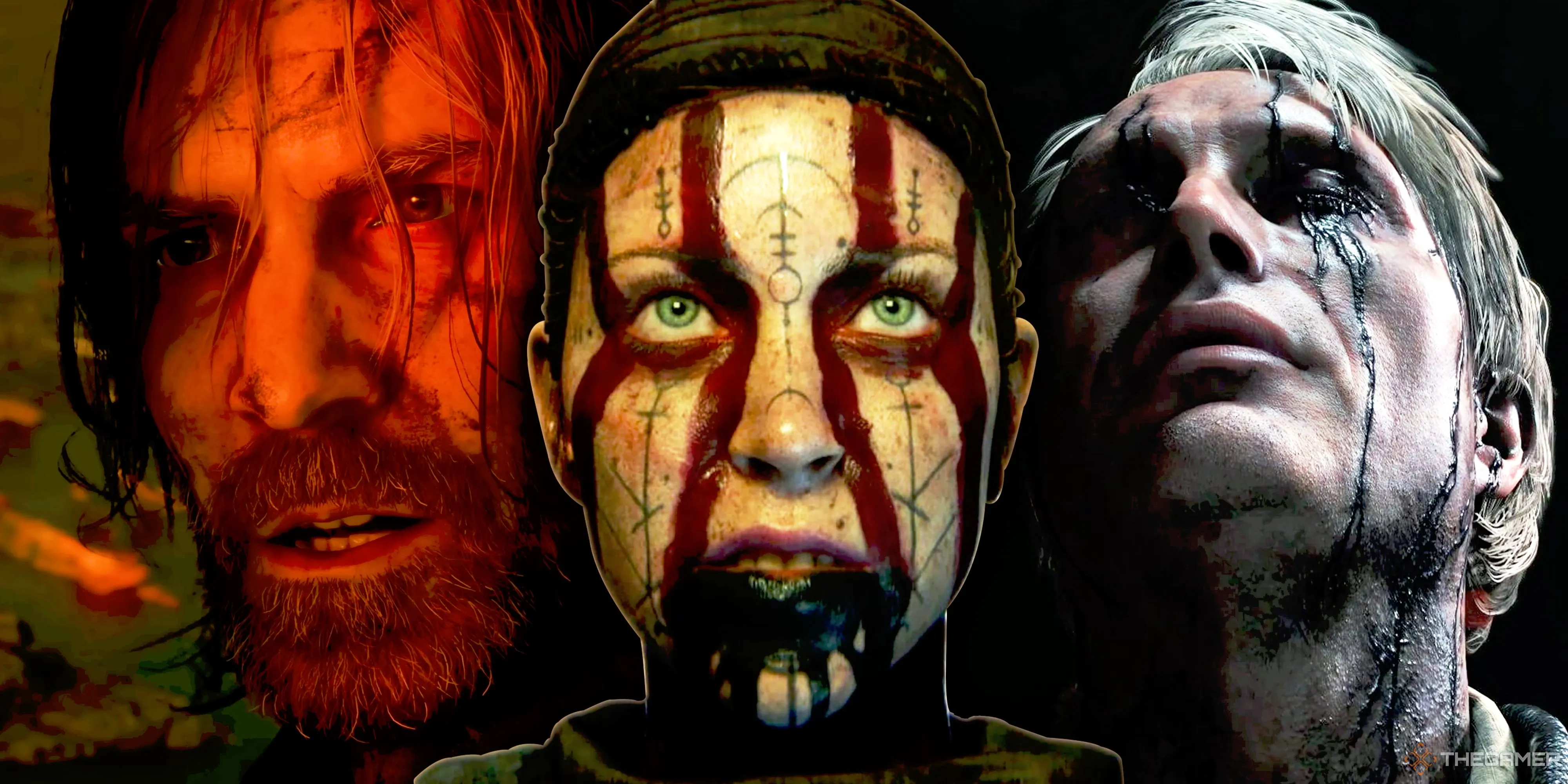 Phong cảnh và nhân vật trong game Alan Wake 2 và Hellblade, minh họa chất lượng đồ họa ấn tượng.