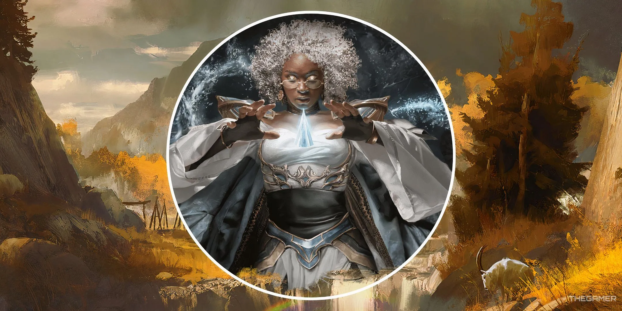 Phù thủy và khung cảnh nông thôn trong Dungeons &amp; Dragons, gợi nhắc các yếu tố nền tảng.