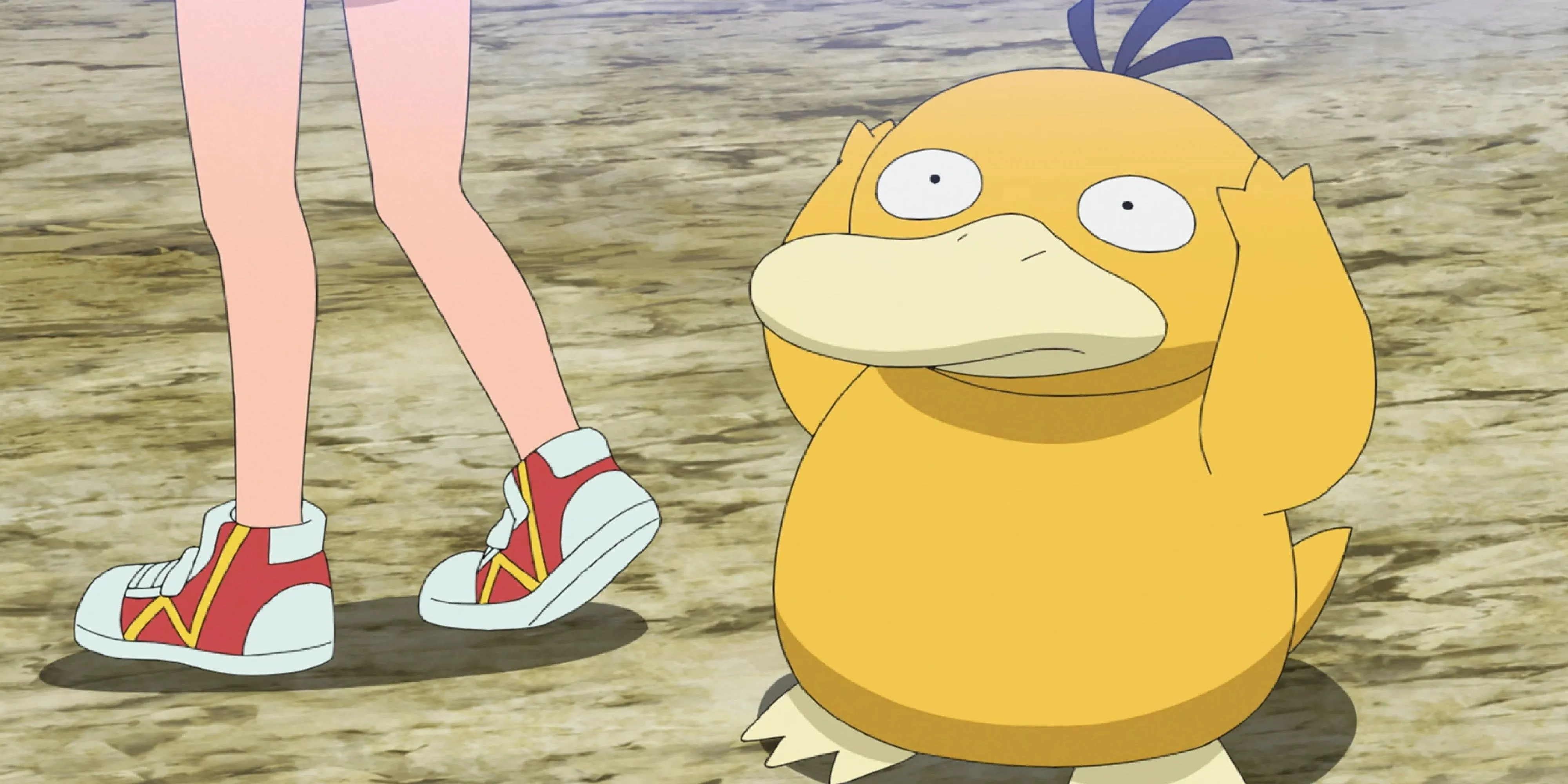 Pokemon Psyduck ôm đầu trong một cảnh phim hoạt hình Pokemon