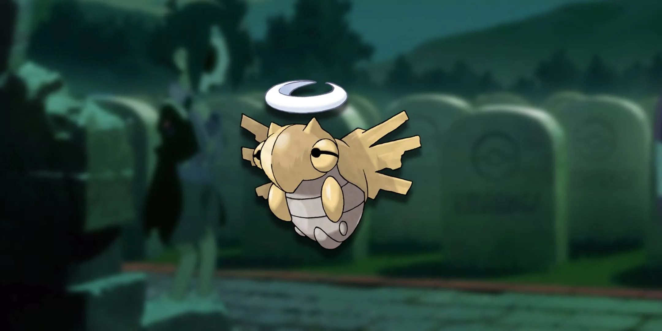 Pokemon Shedinja huyền bí giữa khung cảnh nghĩa trang