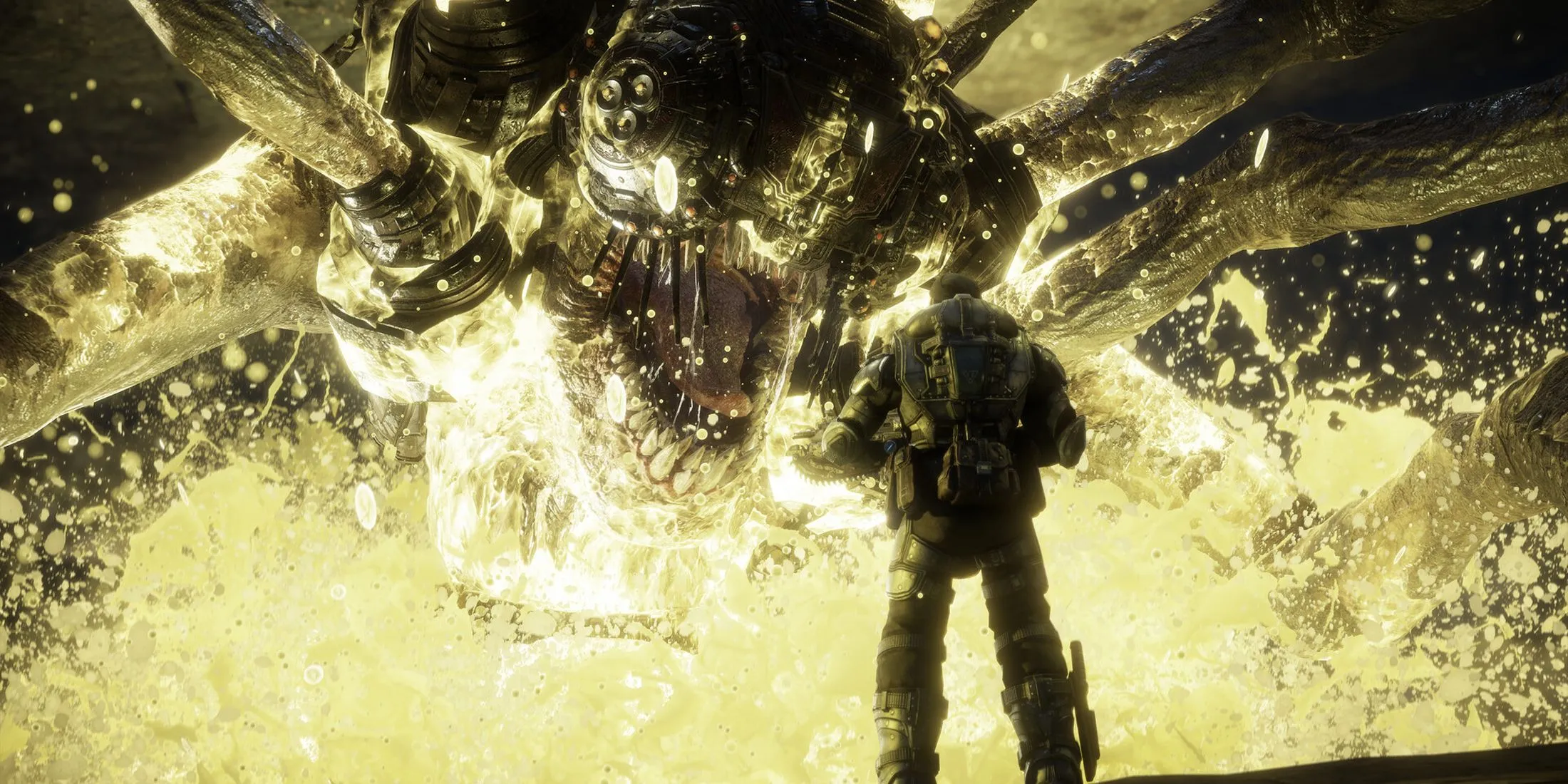 Quái vật Corpser tấn công người chơi trong Gears of War