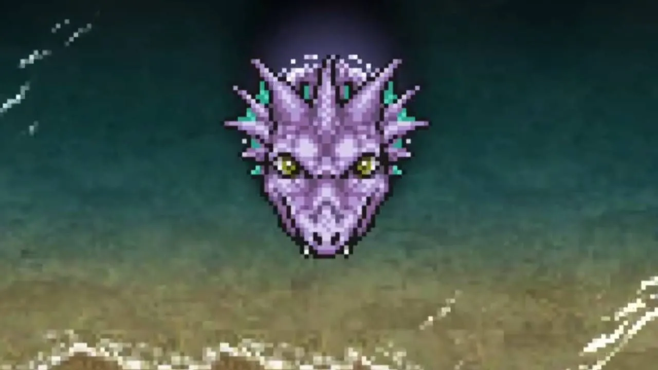 Rồng biển Syldra hy sinh trên bờ biển Walse để cứu nhóm anh hùng trong Final Fantasy 5.