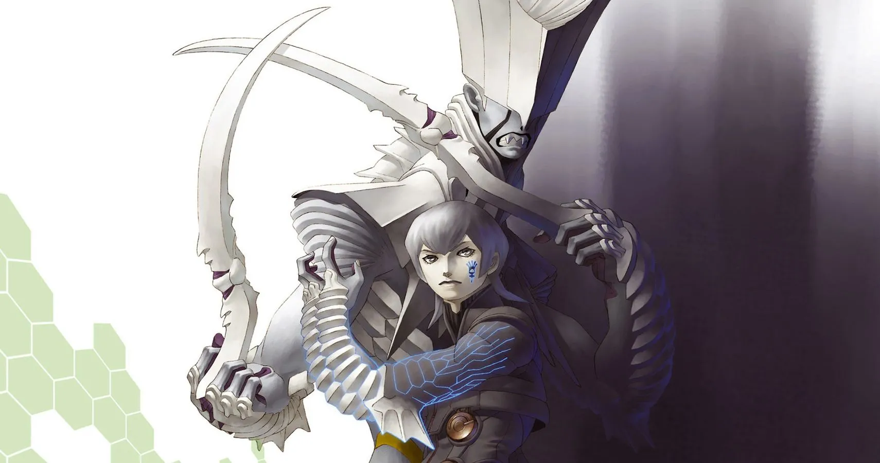 Tác phẩm nghệ thuật của Serph, nhân vật chính từ Shin Megami Tensei: Digital Devil Saga.