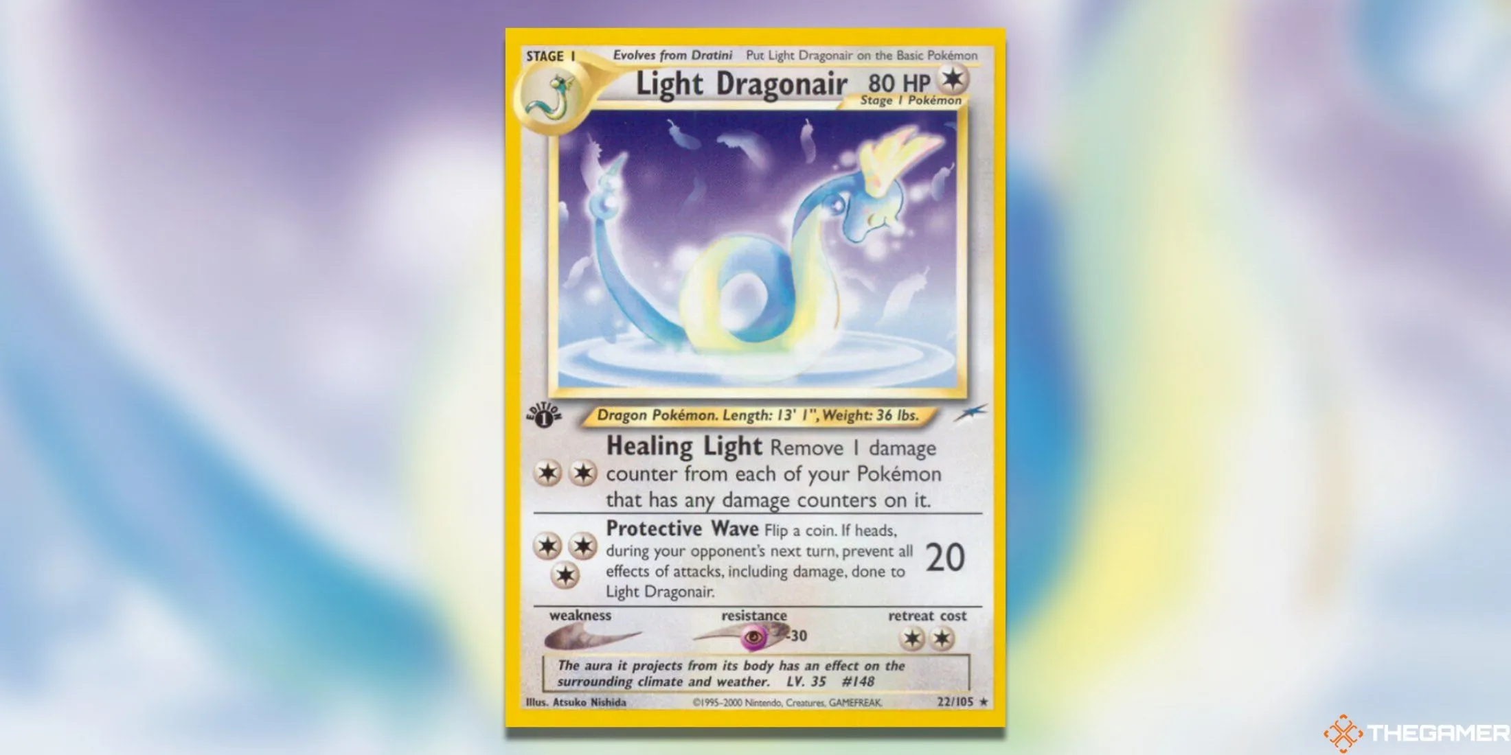 Thẻ bài Light Dragonair Holo Rare từ bộ Neo Destiny Pokemon TCG
