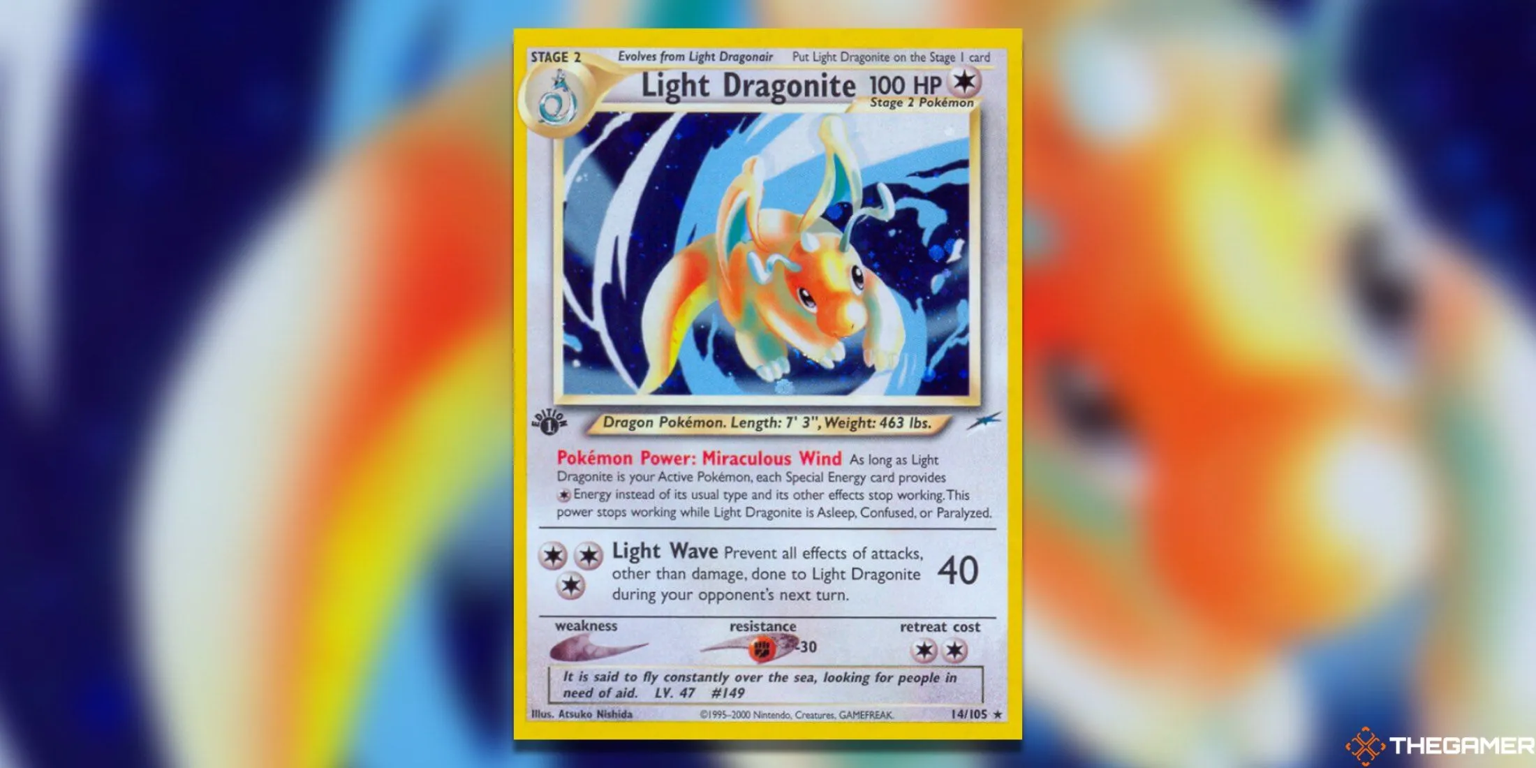 Thẻ bài Light Dragonite Holo Rare đắt giá nhất từ bộ Neo Destiny Pokemon TCG