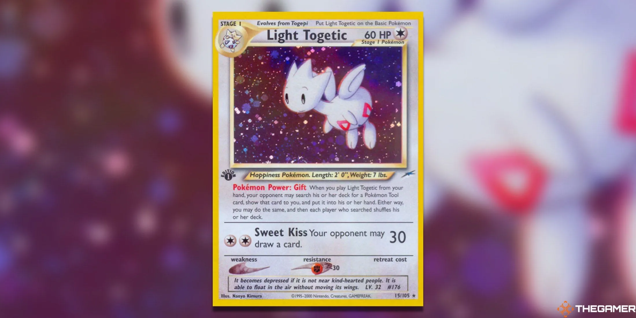 Thẻ bài Light Togetic Holo Rare từ bộ Neo Destiny Pokemon TCG