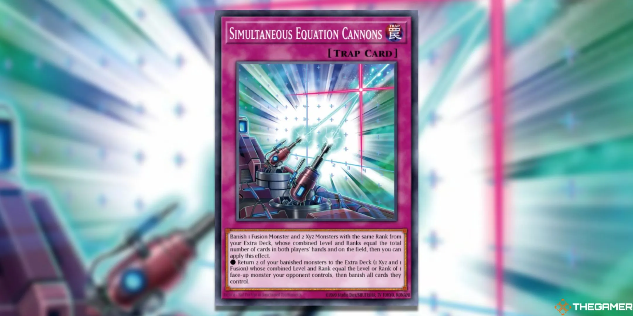Thẻ bài phép thuật Simultaneous Equation Cannons Yu-Gi-Oh! TCG.