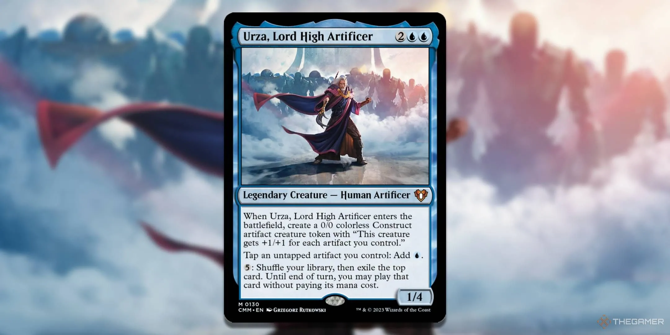 Thẻ bài Urza, Lord High Artificer, một tướng Commander Artifact cực kỳ mạnh mẽ trong MTG.