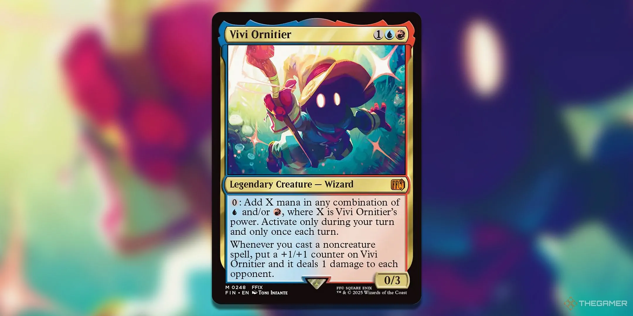 Thẻ bài Vivi Ornitier, tướng Commander lý tưởng cho chiến thuật Storm trong Magic: The Gathering.