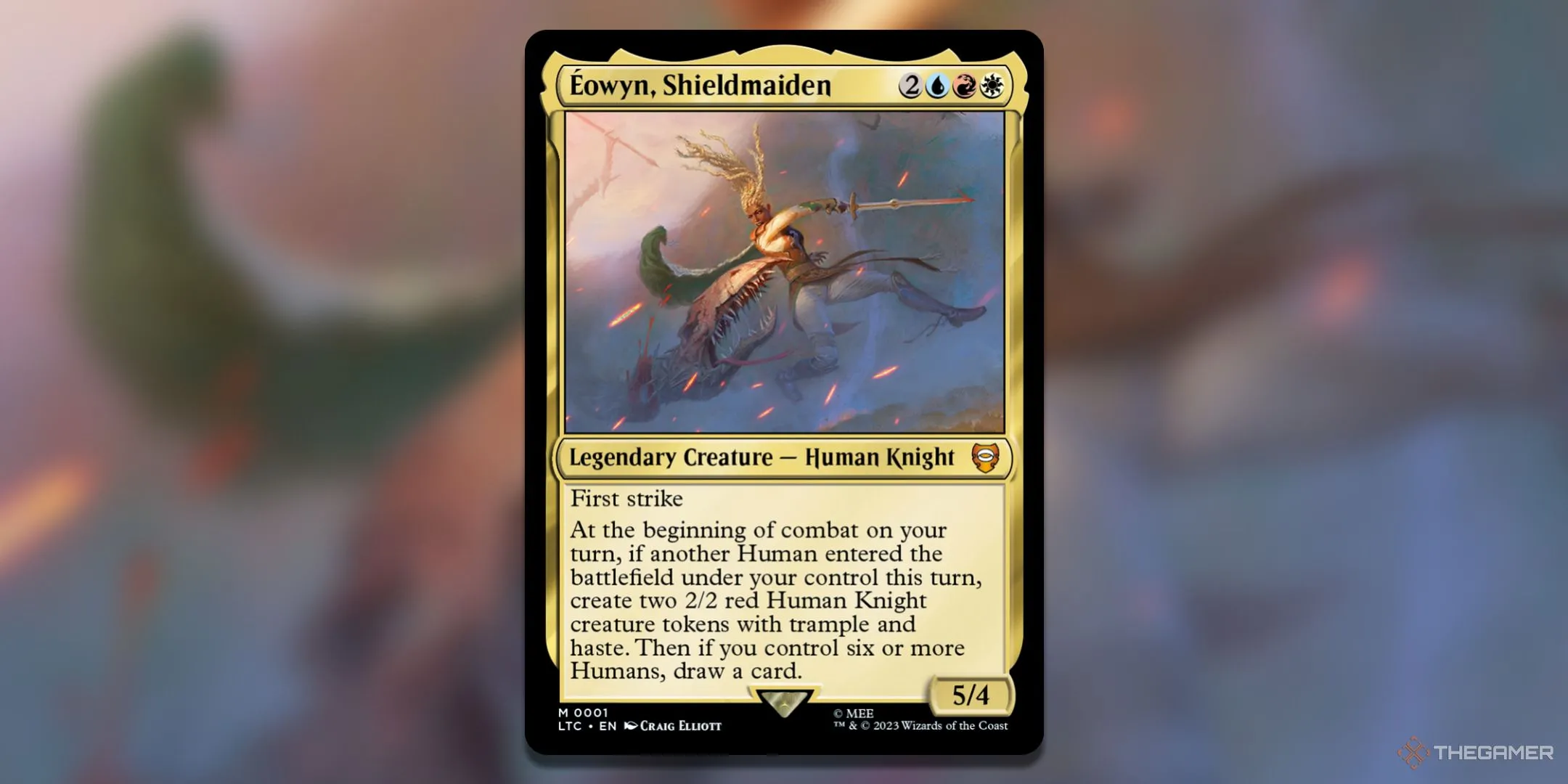 Thẻ Eowyn, Shieldmaiden là Commander chính của bộ Riders of Rohan trong MTG
