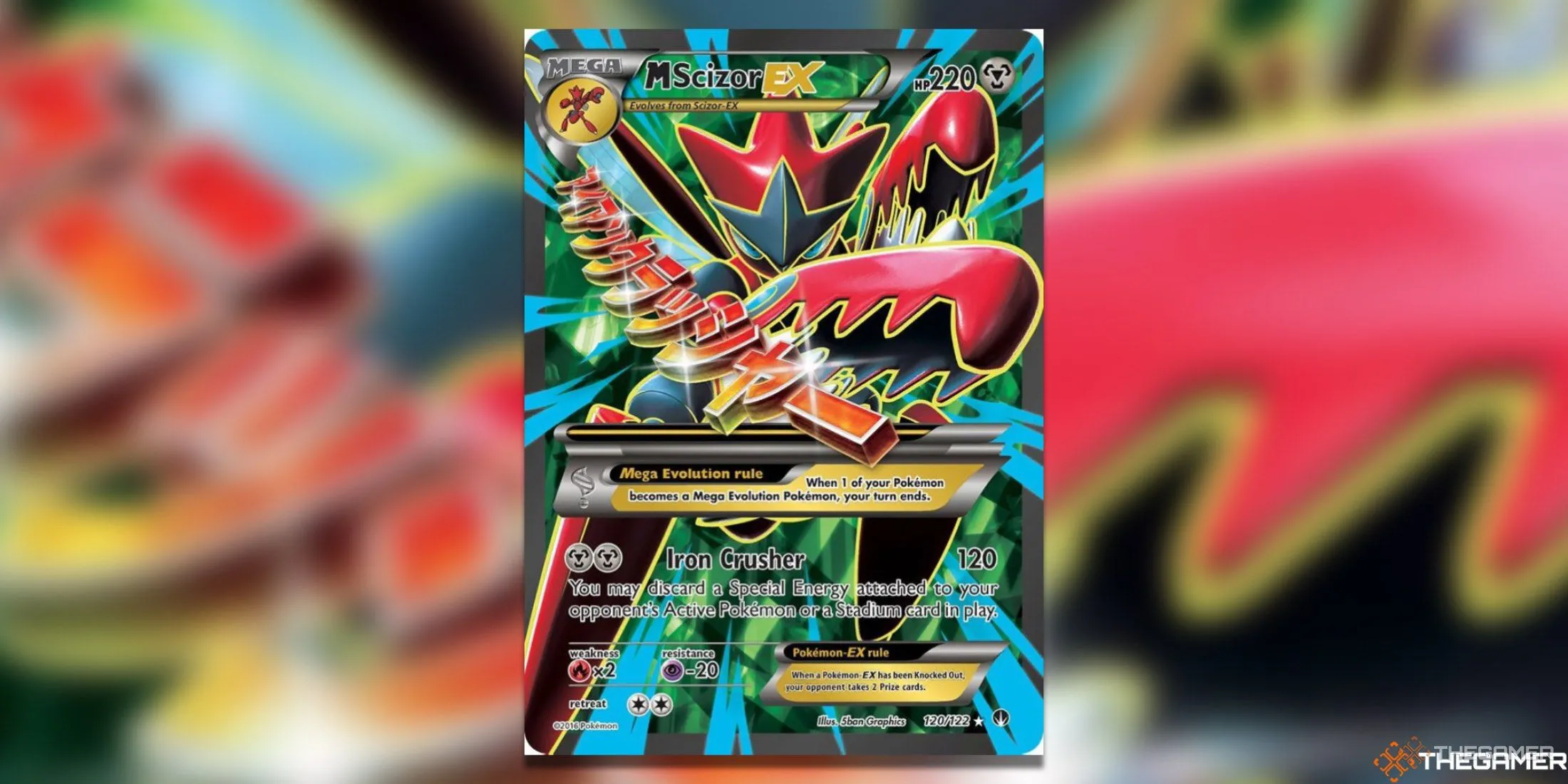 Thẻ M Scizor EX XY BREAKpoint Full Art sắc bén