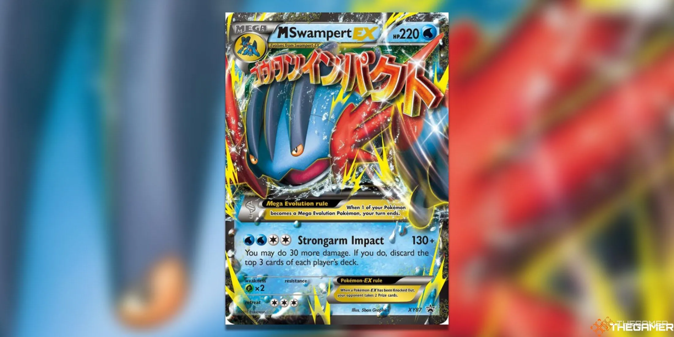 Thẻ M Swampert EX XY Promos với Swampert sẵn sàng chiến đấu