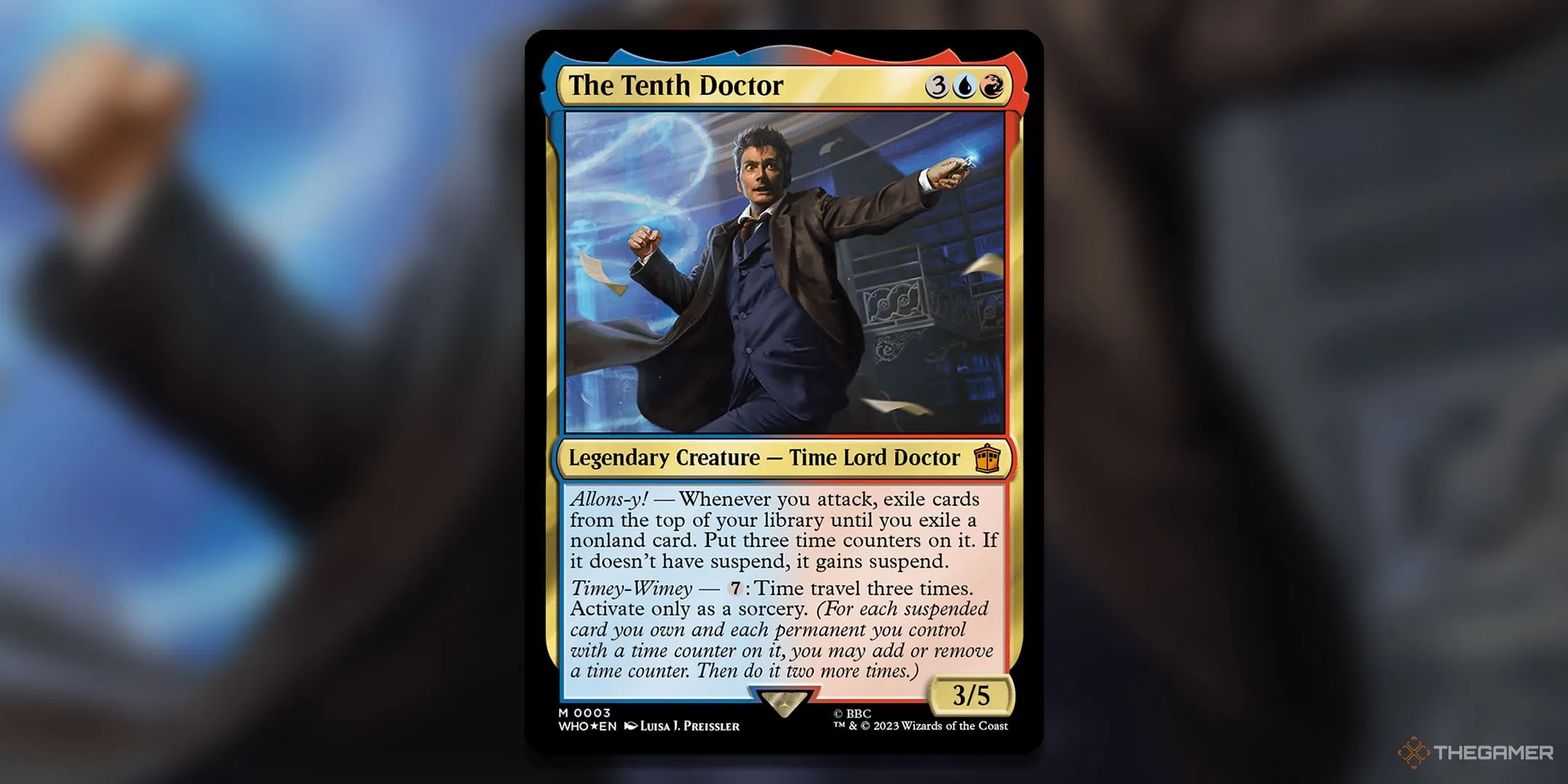 Thẻ The Tenth Doctor trong bộ bài Doctor Who Timey-Wimey của Magic The Gathering