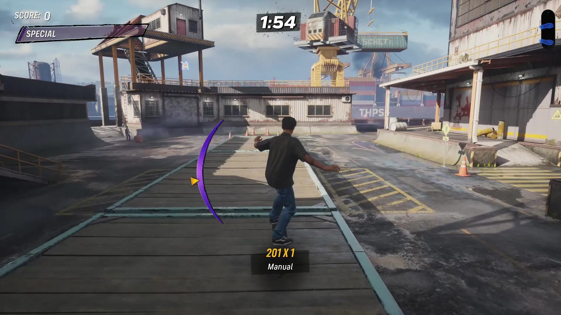 Tony Hawk's Pro Skater 3 + 4: Shipyard - Thực hiện Manual Combo trên tàu hỏa