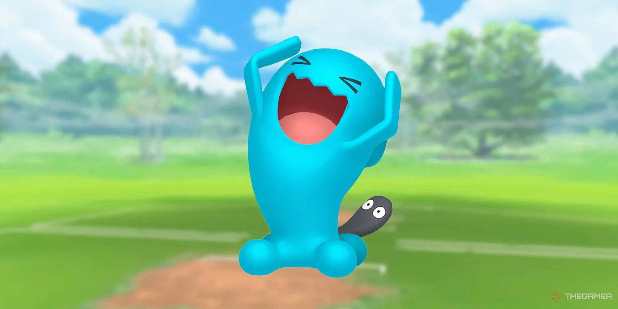 Wobbuffet với nền là chiến trường Pokemon GO