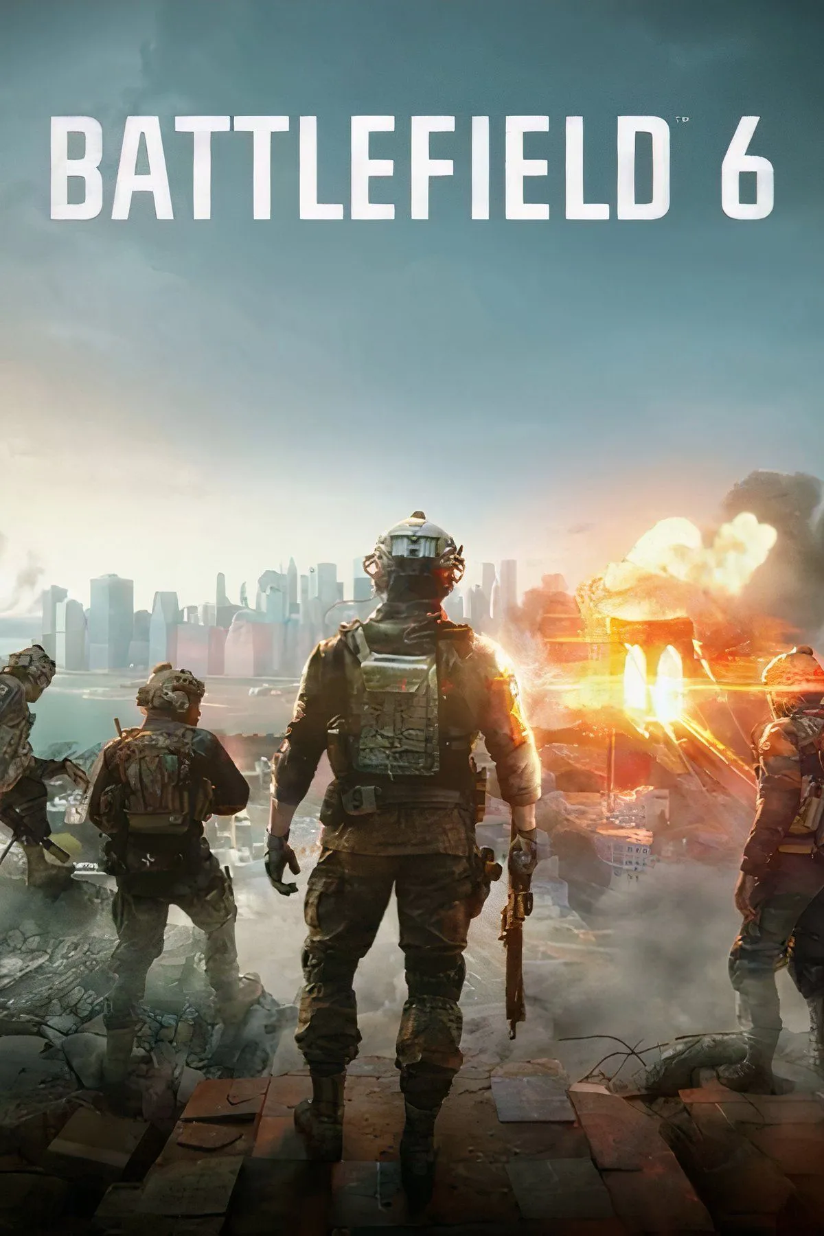 Bìa nghệ thuật Battlefield 6, hình ảnh thể hiện tinh thần hành động của game