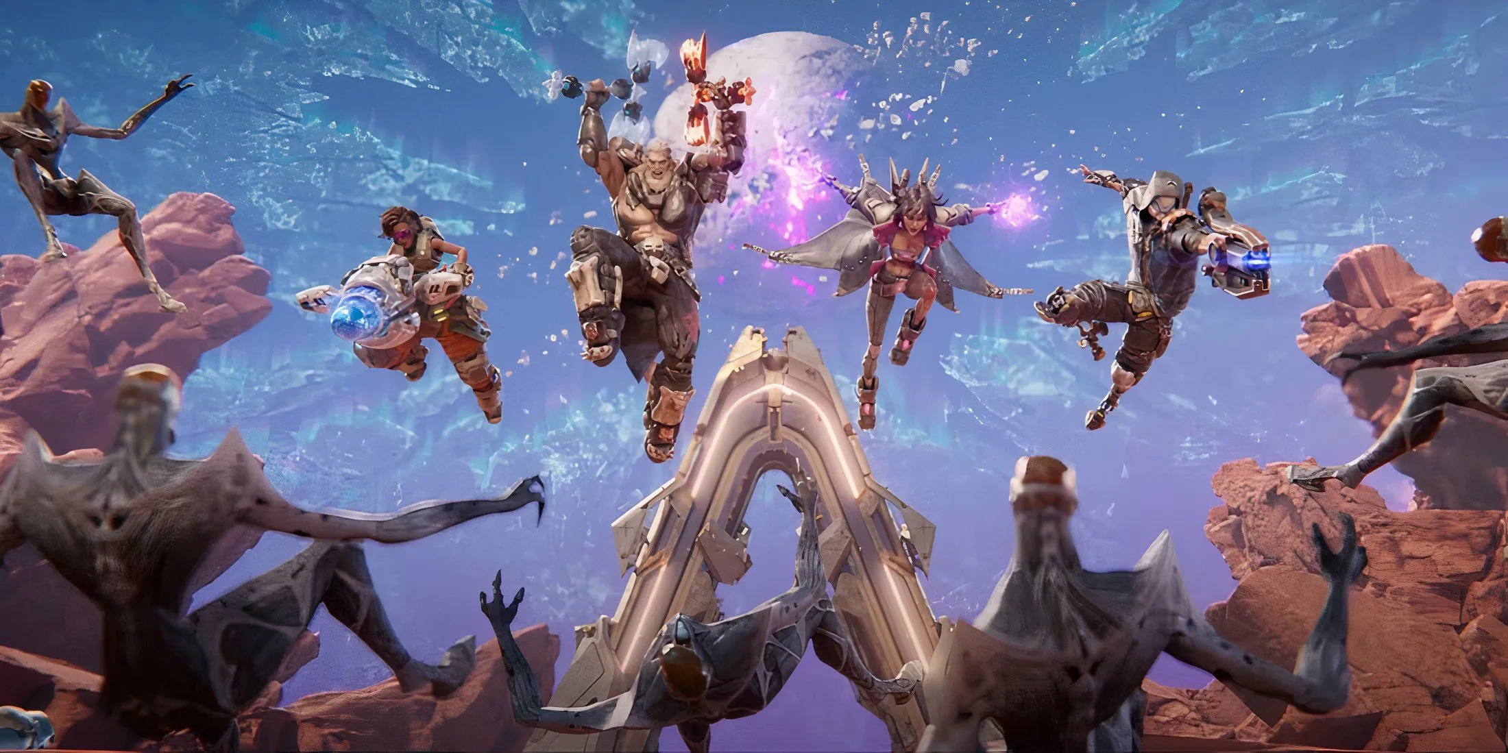 Các Vault Hunter của Borderlands 4 cùng phối hợp tấn công đối thủ
