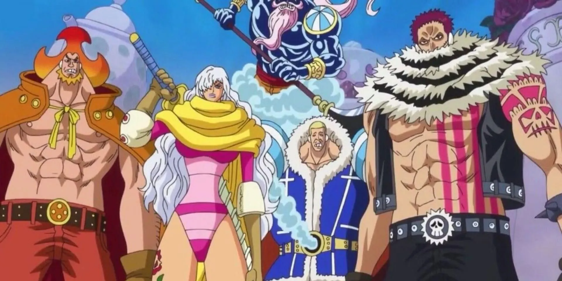 Charlotte Linlin, Big Mom, cùng các thành viên chủ chốt của băng hải tặc của mình
