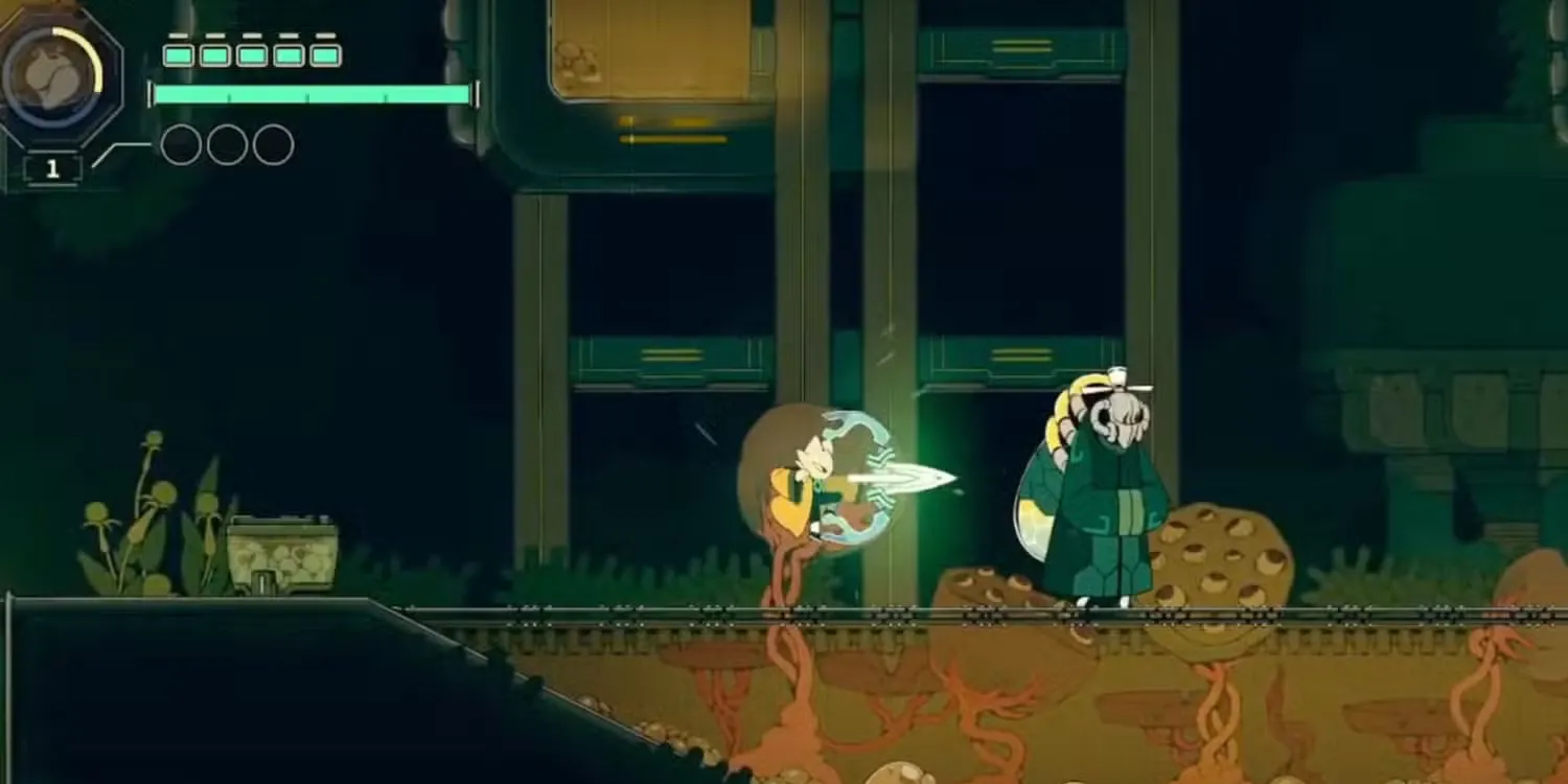 Hình ảnh chiến đấu trong Nine Sols, minh họa kẻ thù trong một điểm farm