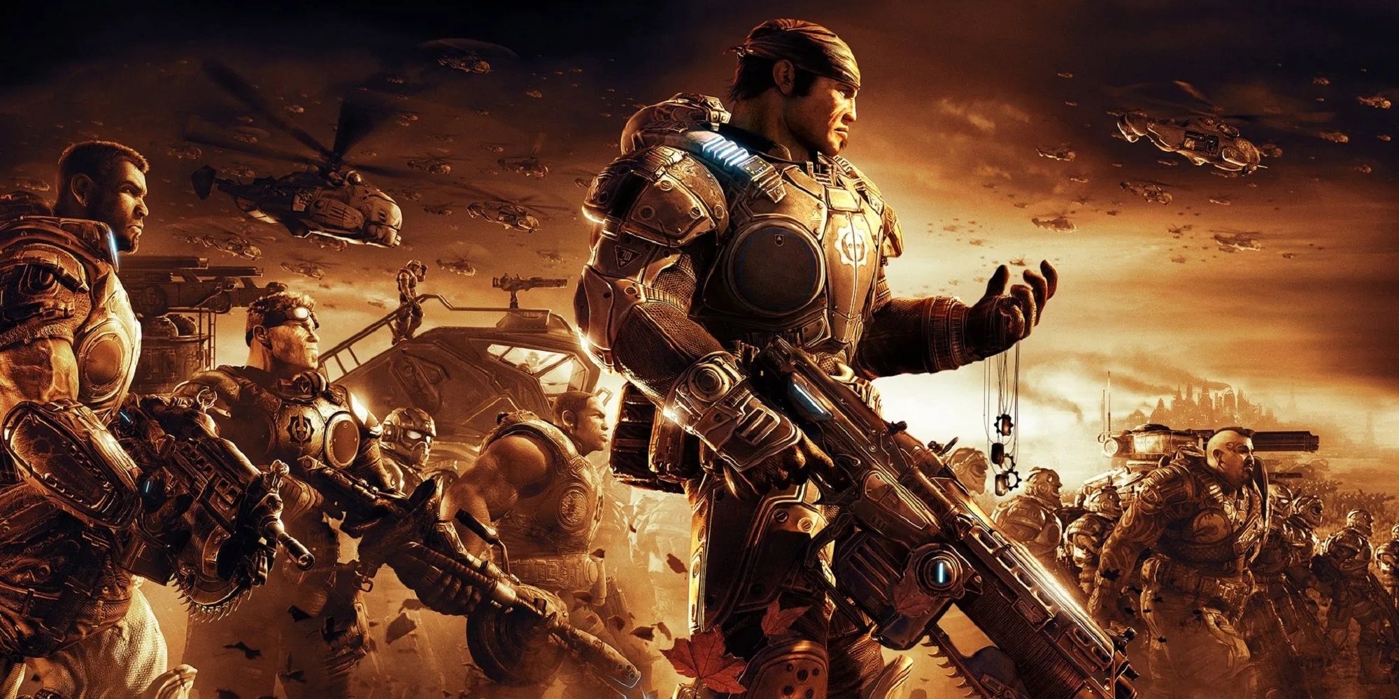 Marcus Fenix và Dom Santiago sát cánh chiến đấu trong Gears of War 2, tựa game được đánh giá là đỉnh cao của series, với cốt truyện sâu sắc và gameplay đổi mới.