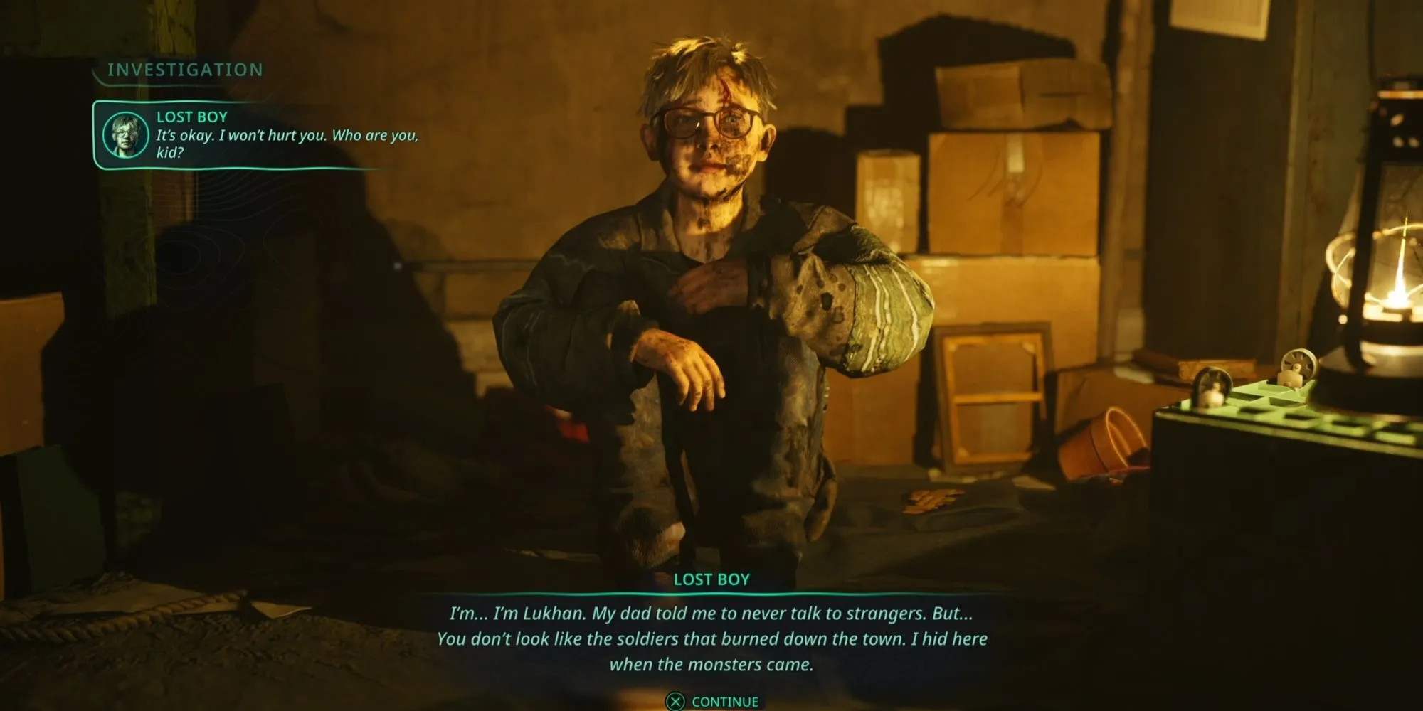 Remi đối mặt với một câu đố phức tạp trong nhiệm vụ Investigation của game Hell Is Us